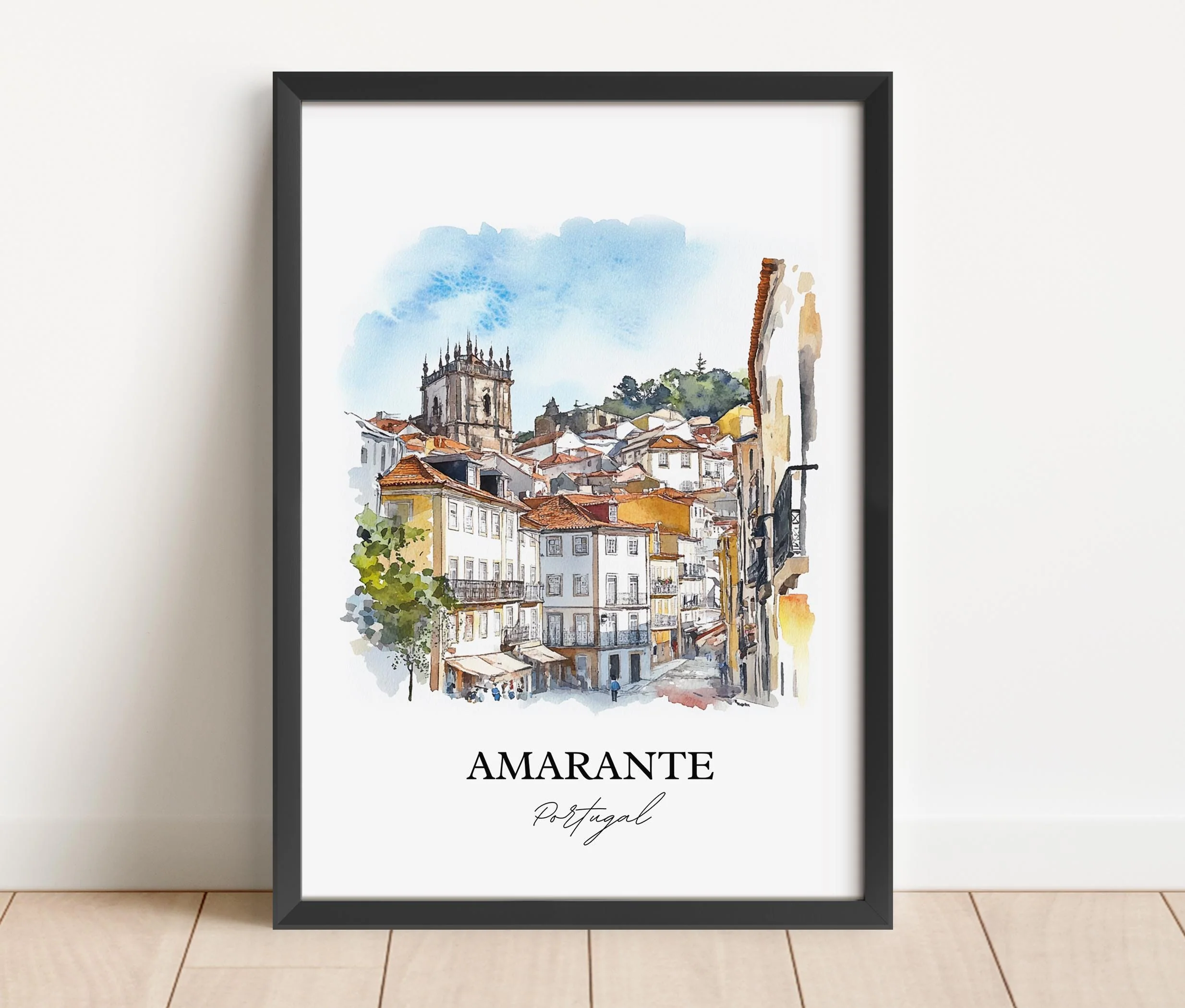 Amarante, Portugal – Watercolor Art Print - Image 6