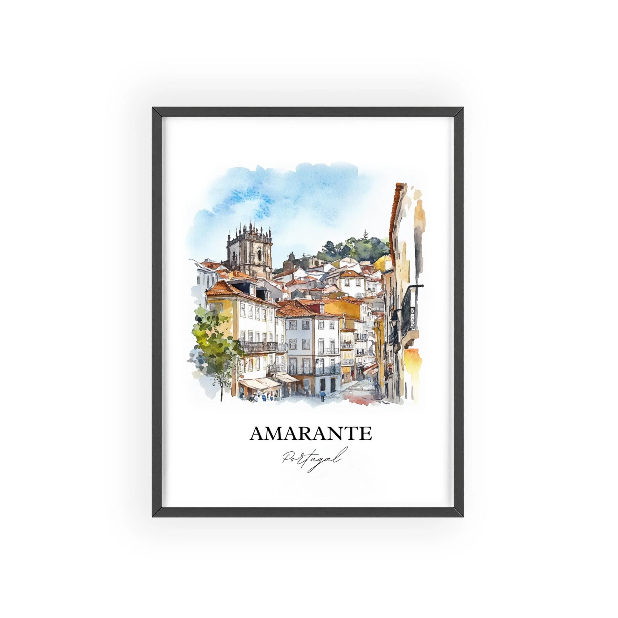 Amarante, Portugal – Watercolor Art Print - Image 7