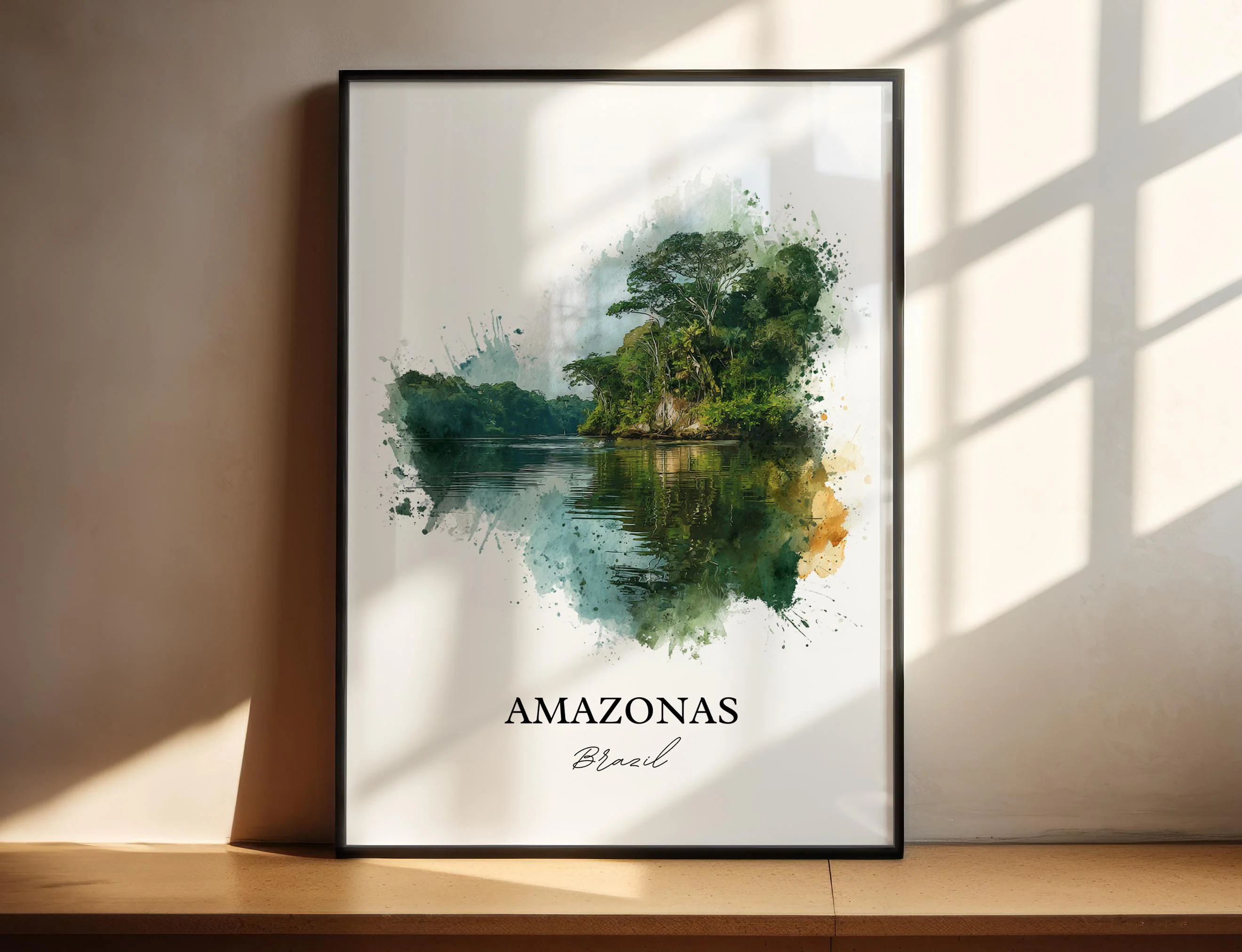 Amazonas, Brazil – Watercolor Art Print