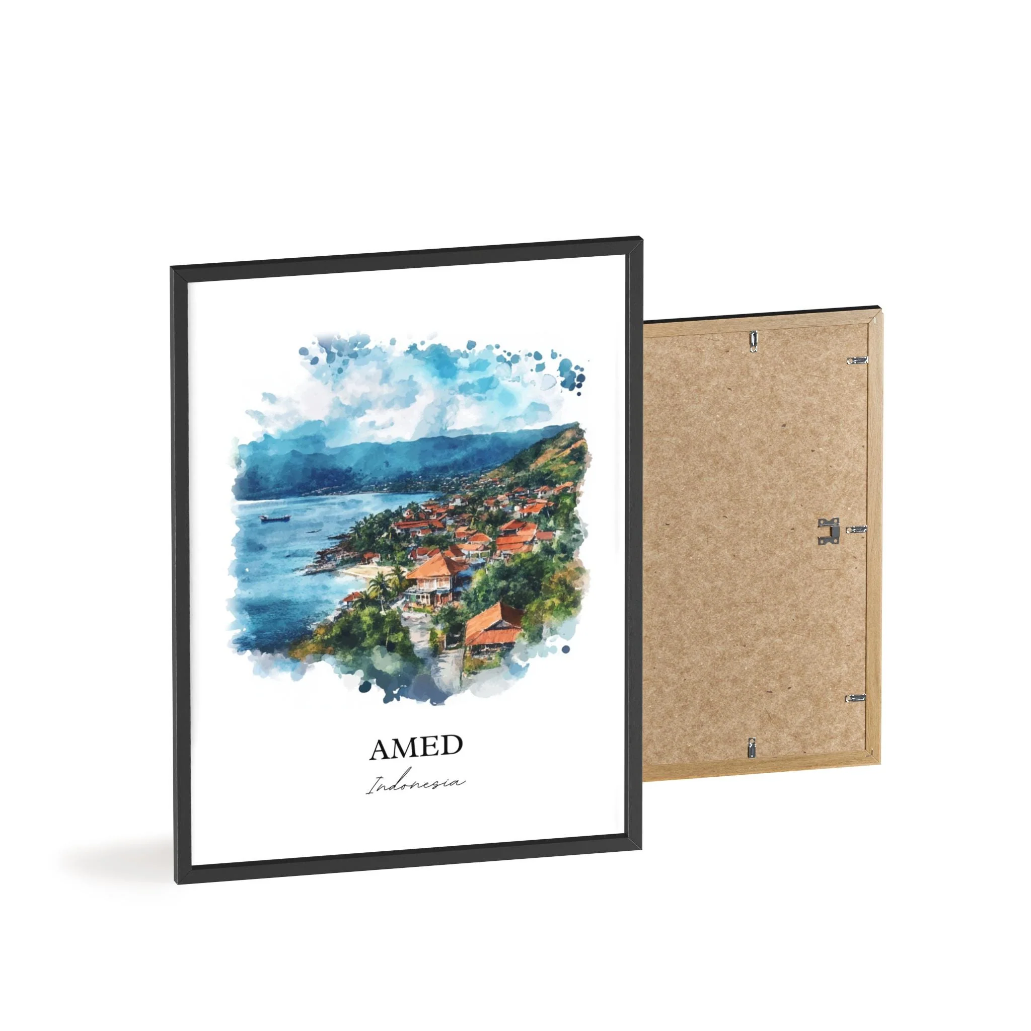 Amed, Indonesia – Watercolor Art Print - Image 8