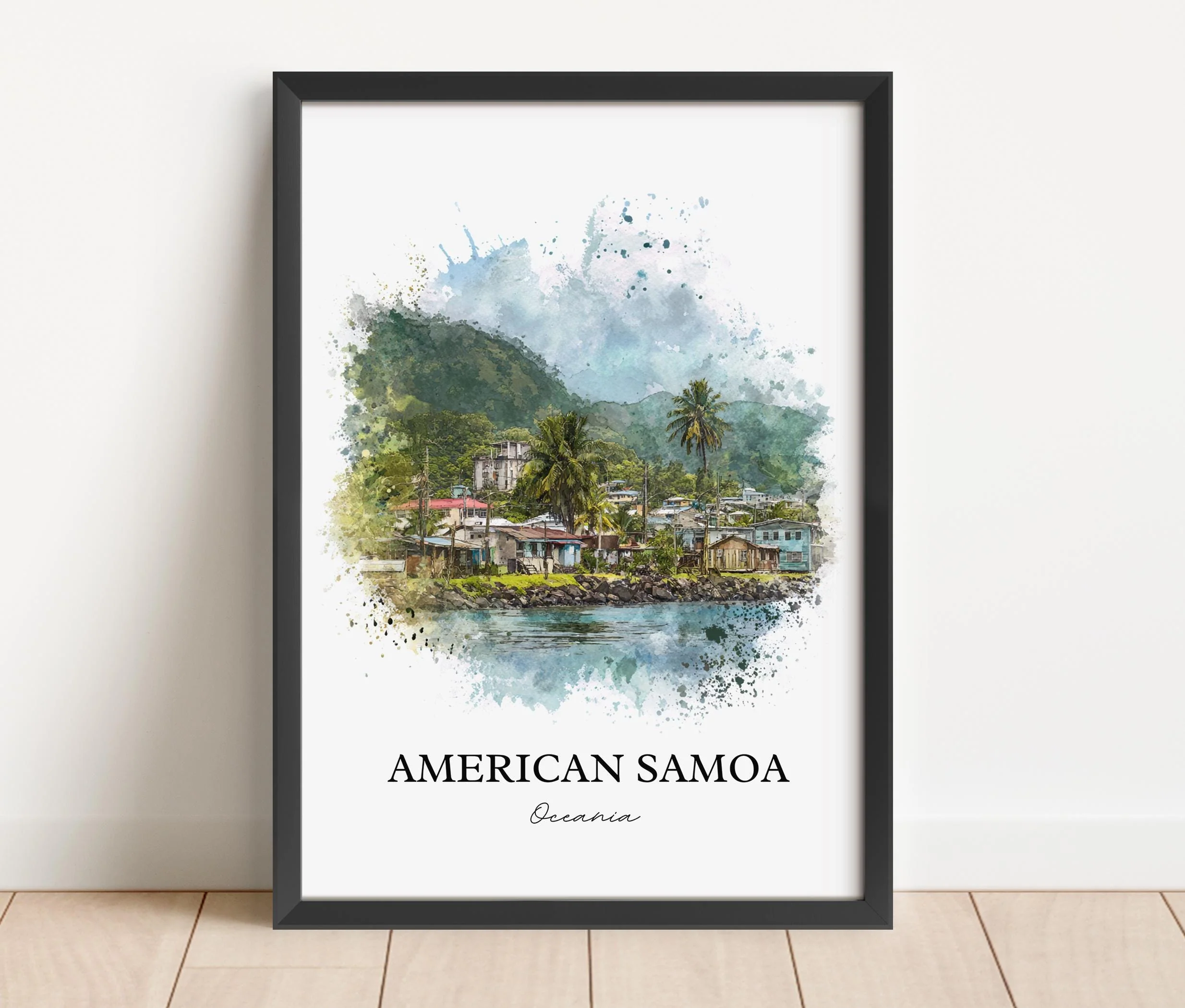 American Samoa, Samoa – Watercolor Art Print - Image 4