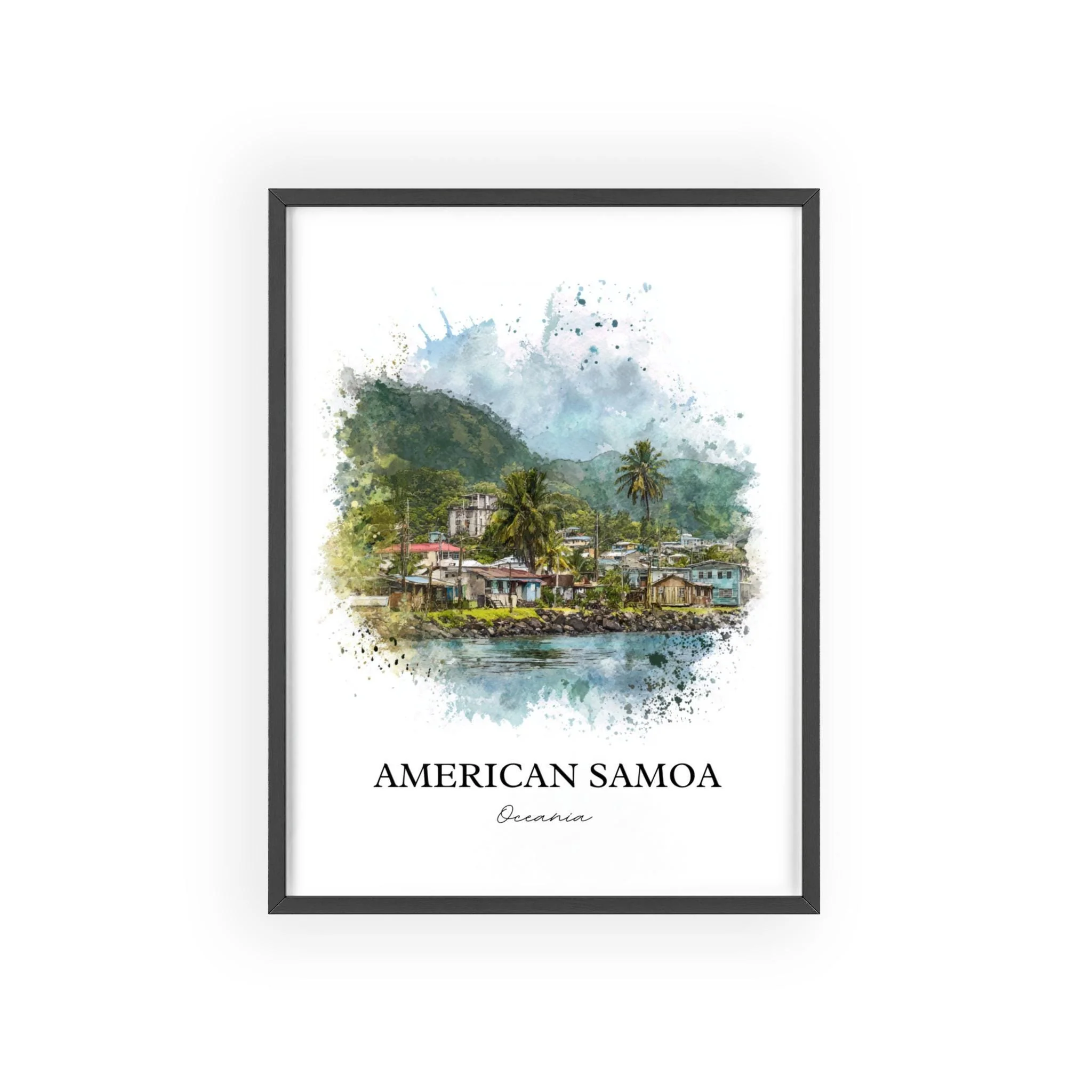 American Samoa, Samoa – Watercolor Art Print - Image 7