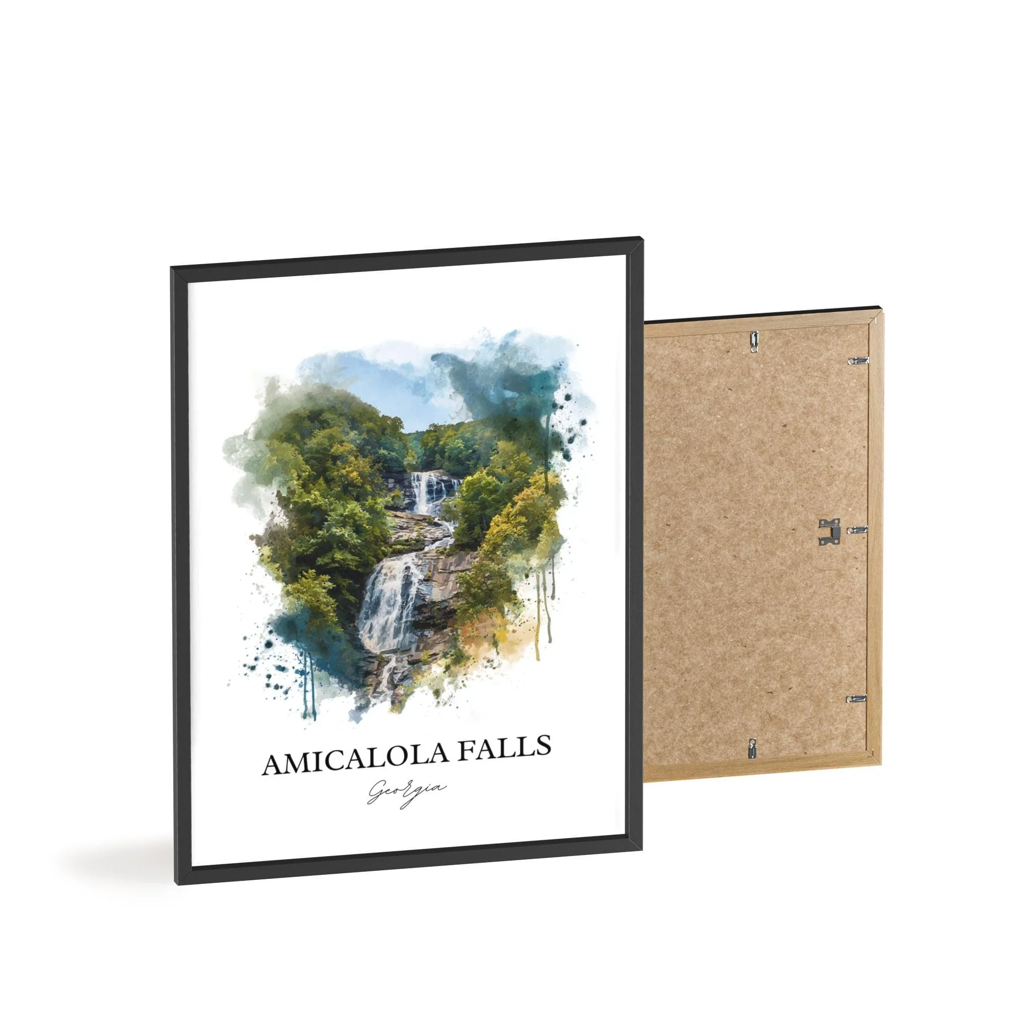 Amicalola Falls, USA – Watercolor Art Print - Image 8