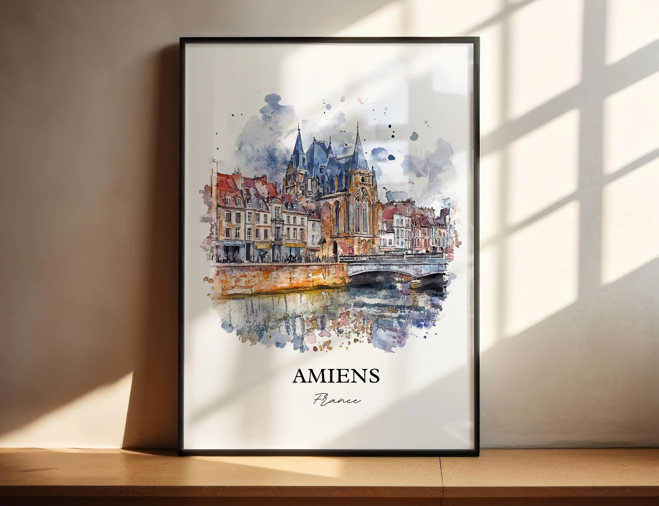 Amiens, France – Watercolor Art Print
