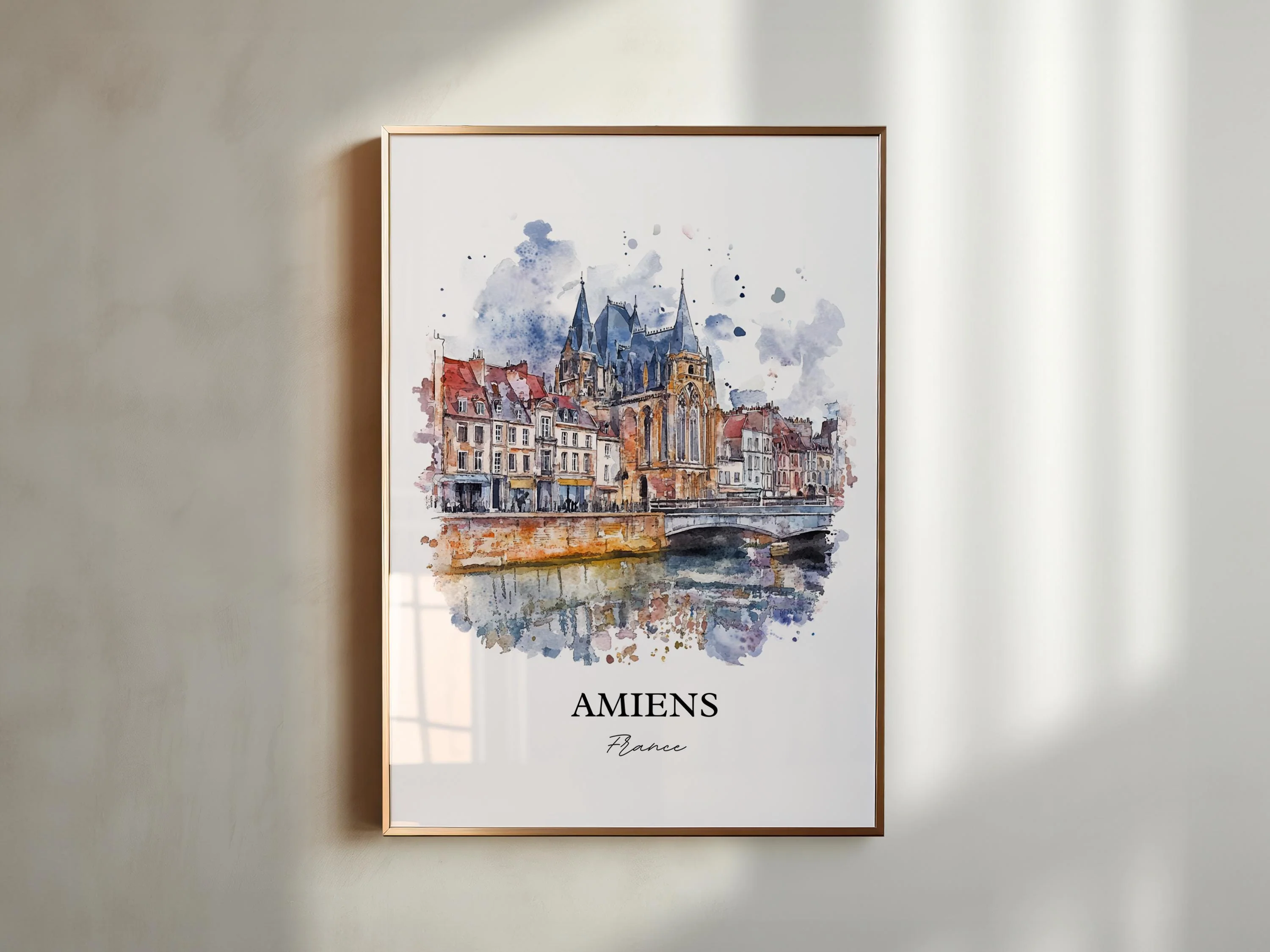 Amiens, France – Watercolor Art Print - Image 4