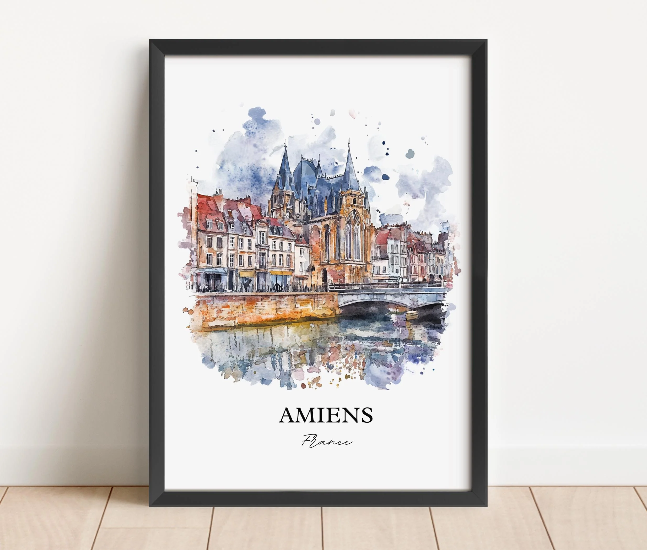 Amiens, France – Watercolor Art Print - Image 5