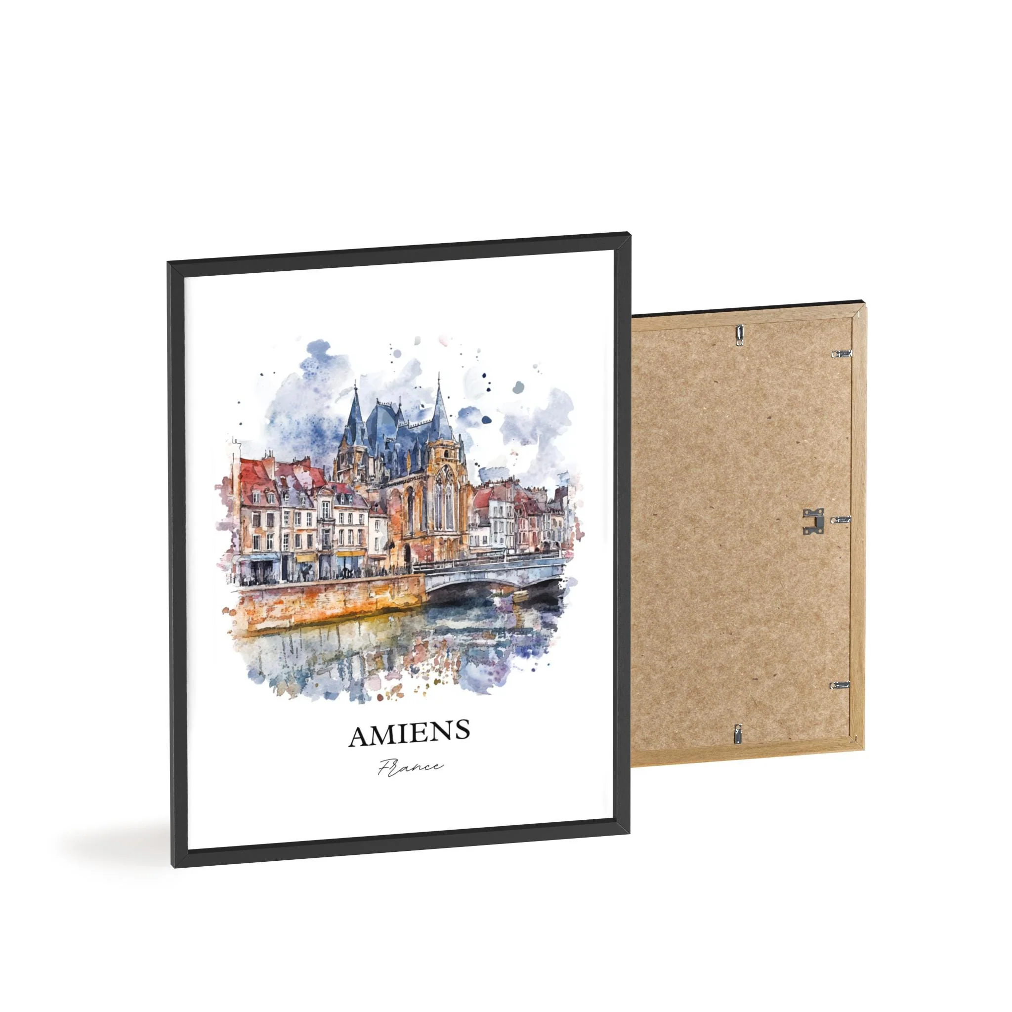 Amiens, France – Watercolor Art Print - Image 8