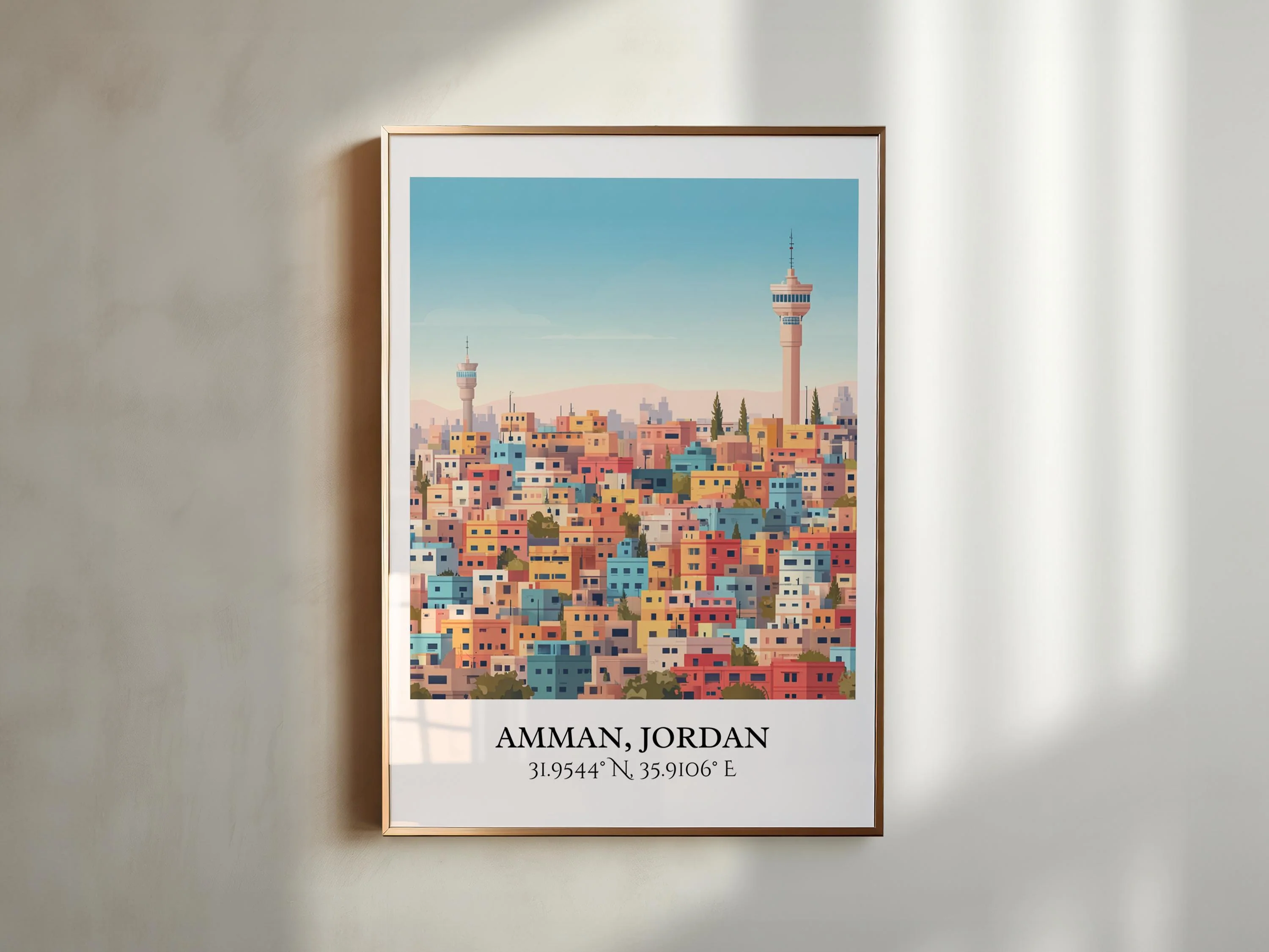 Amman, Jordan – Watercolor Art Print - Image 5