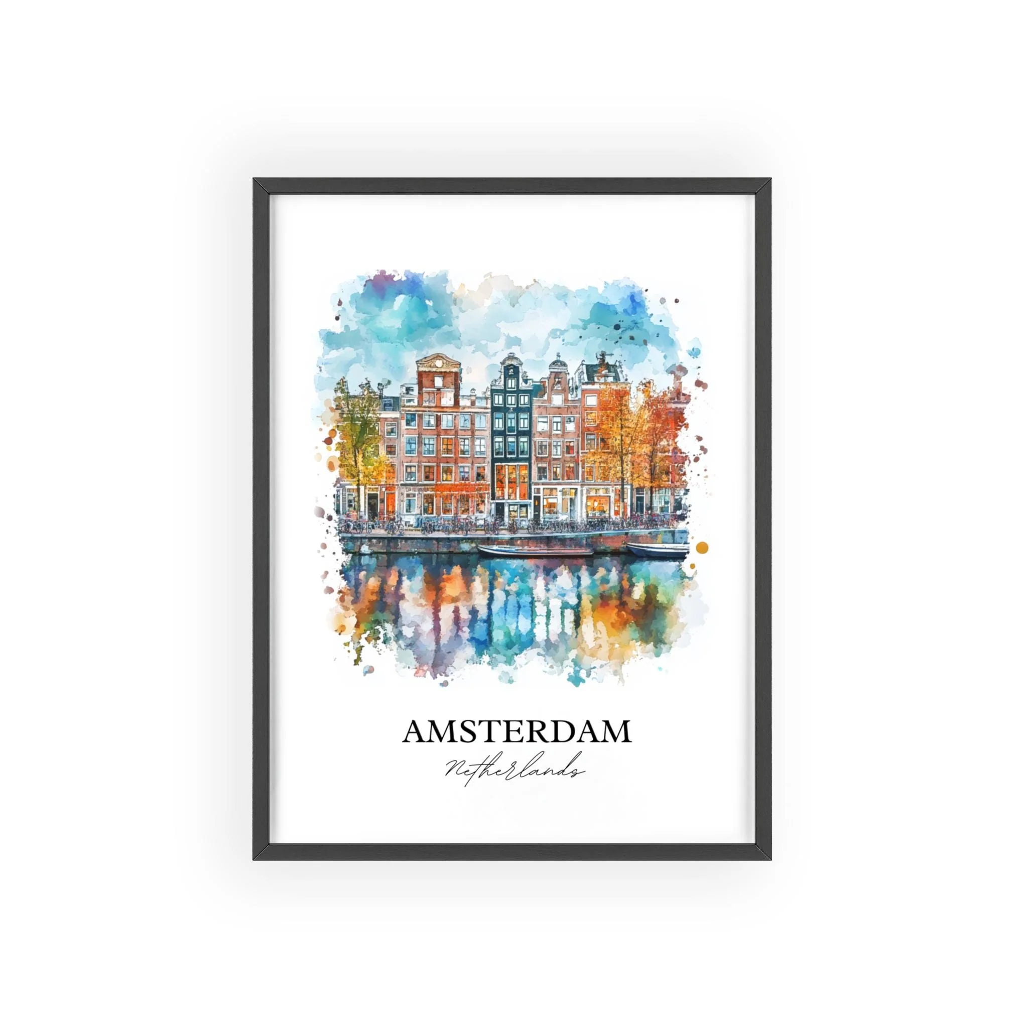 Amsterdam, Netherlands – Watercolor Art Print - Image 7