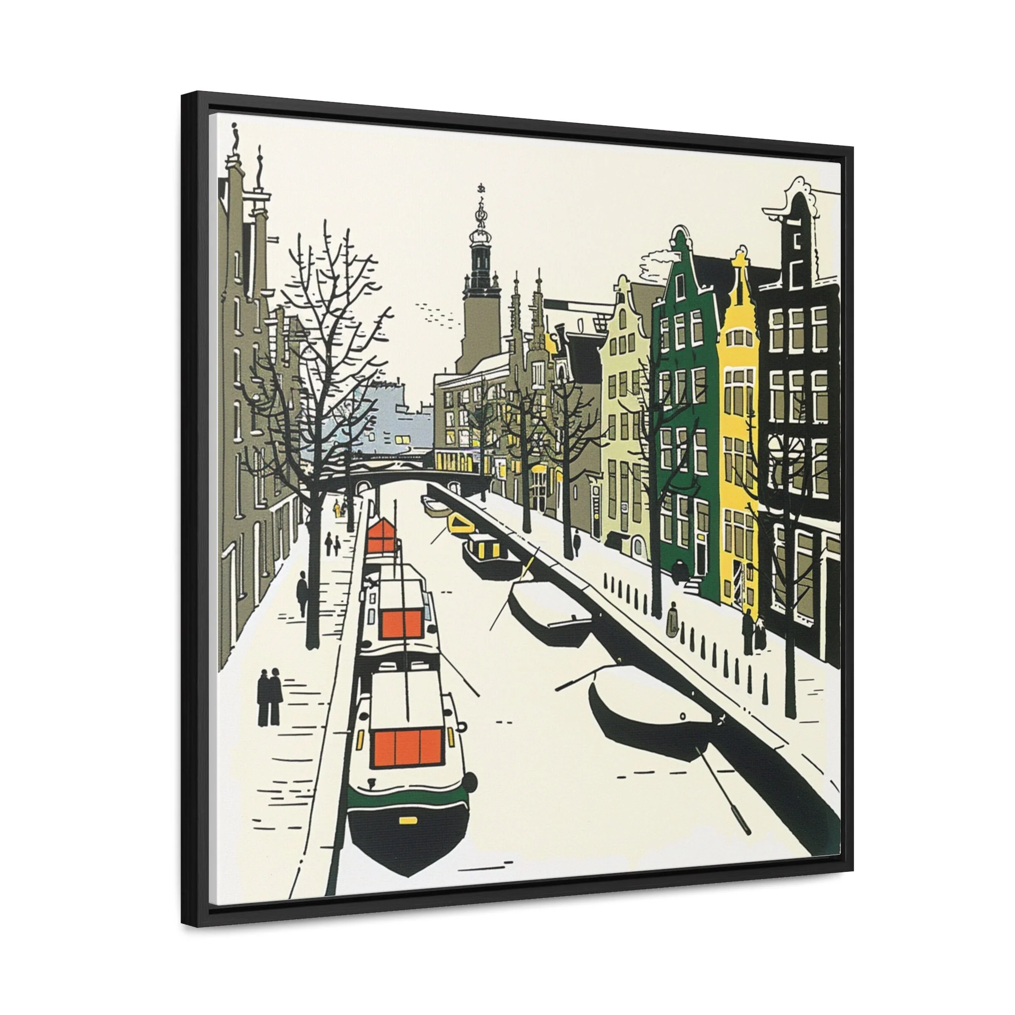 Amsterdam, Netherlands – Watercolor Art Print of Canals - Image 4