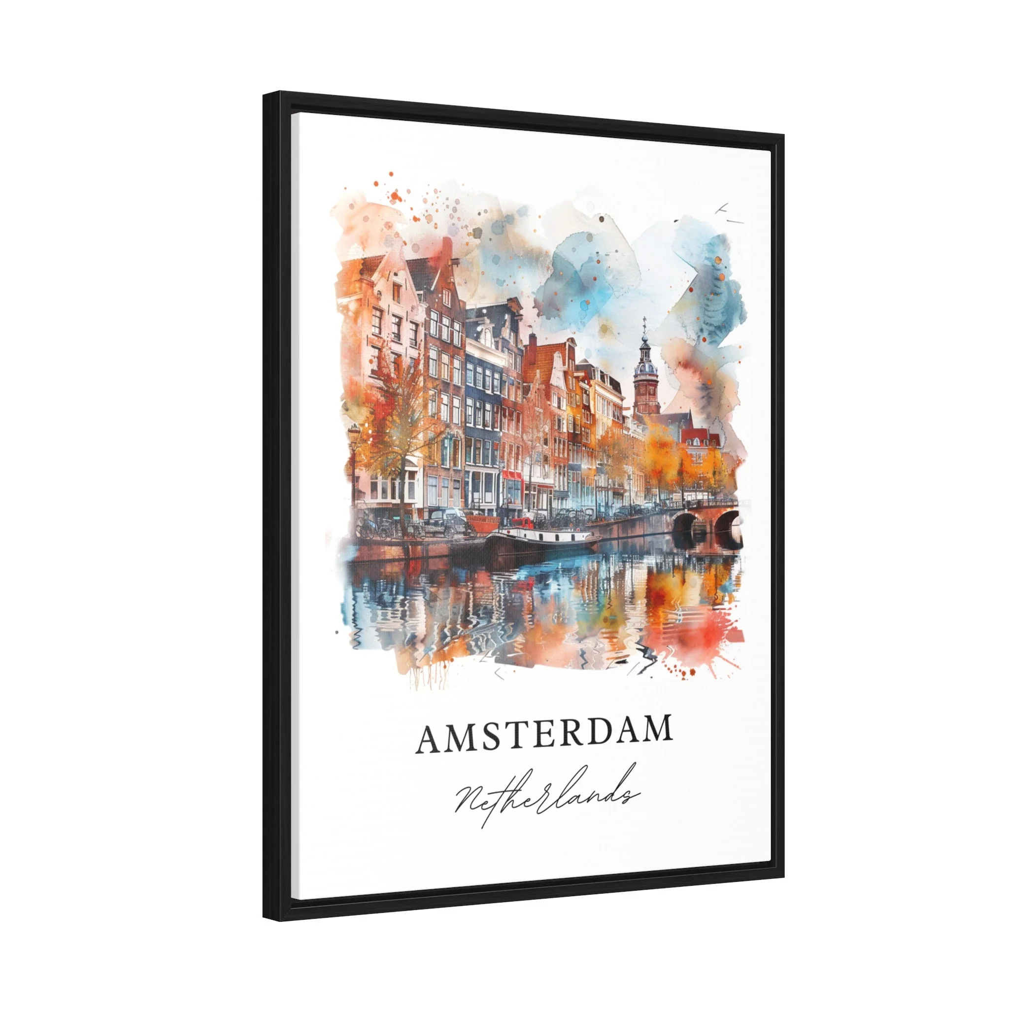 Amsterdam, Netherlands – Watercolor Art Print - Image 6