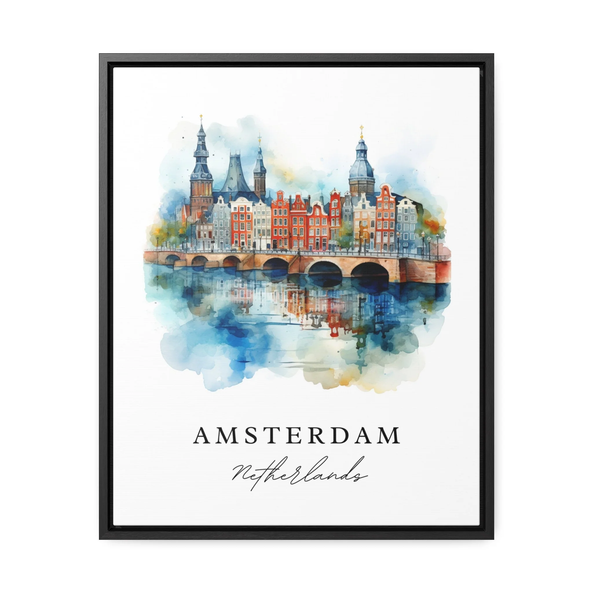 Amsterdam, Netherlands – Watercolor Art Print - Image 7