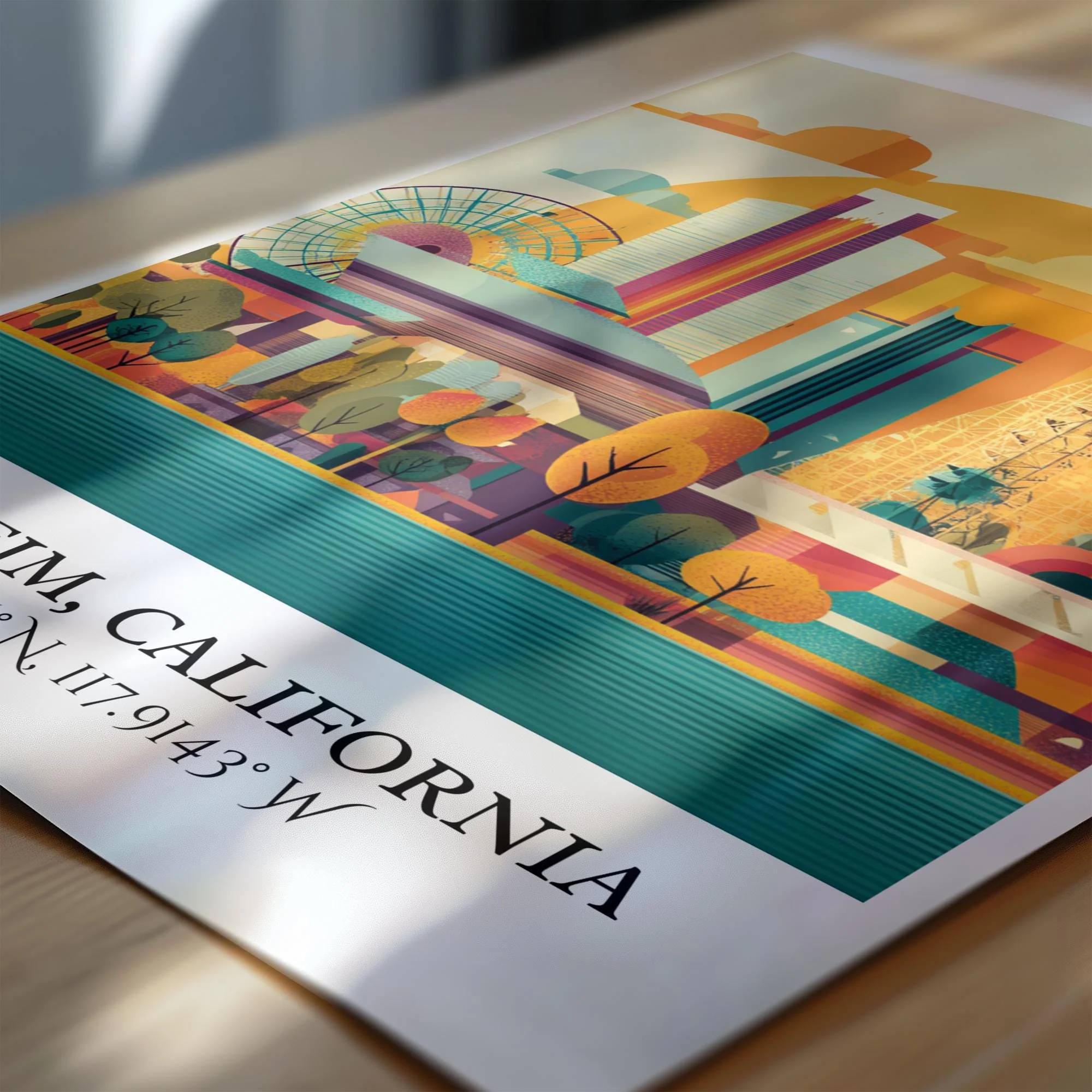 Anaheim, USA – Watercolor Art Print - Image 2