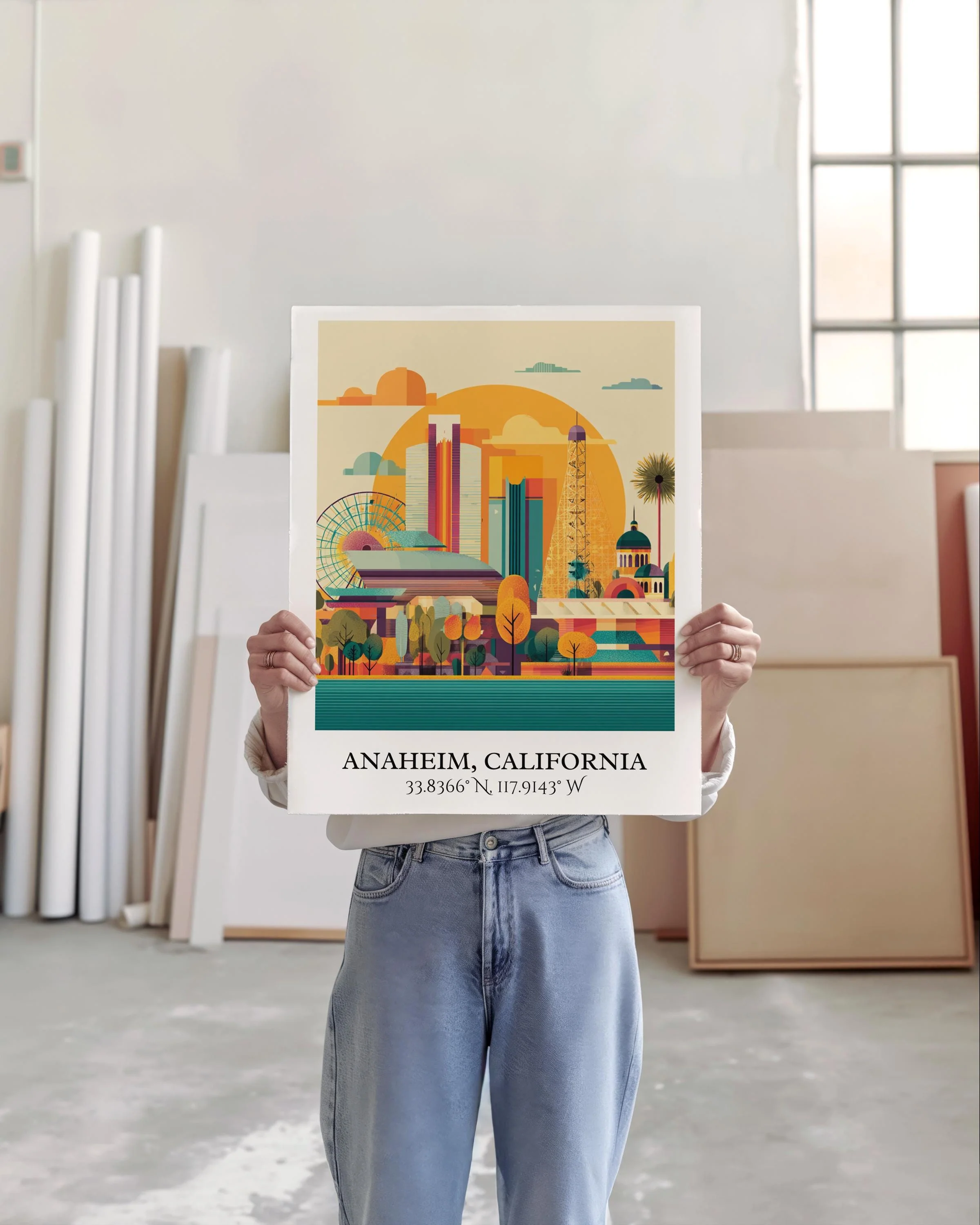 Anaheim, USA – Watercolor Art Print - Image 3