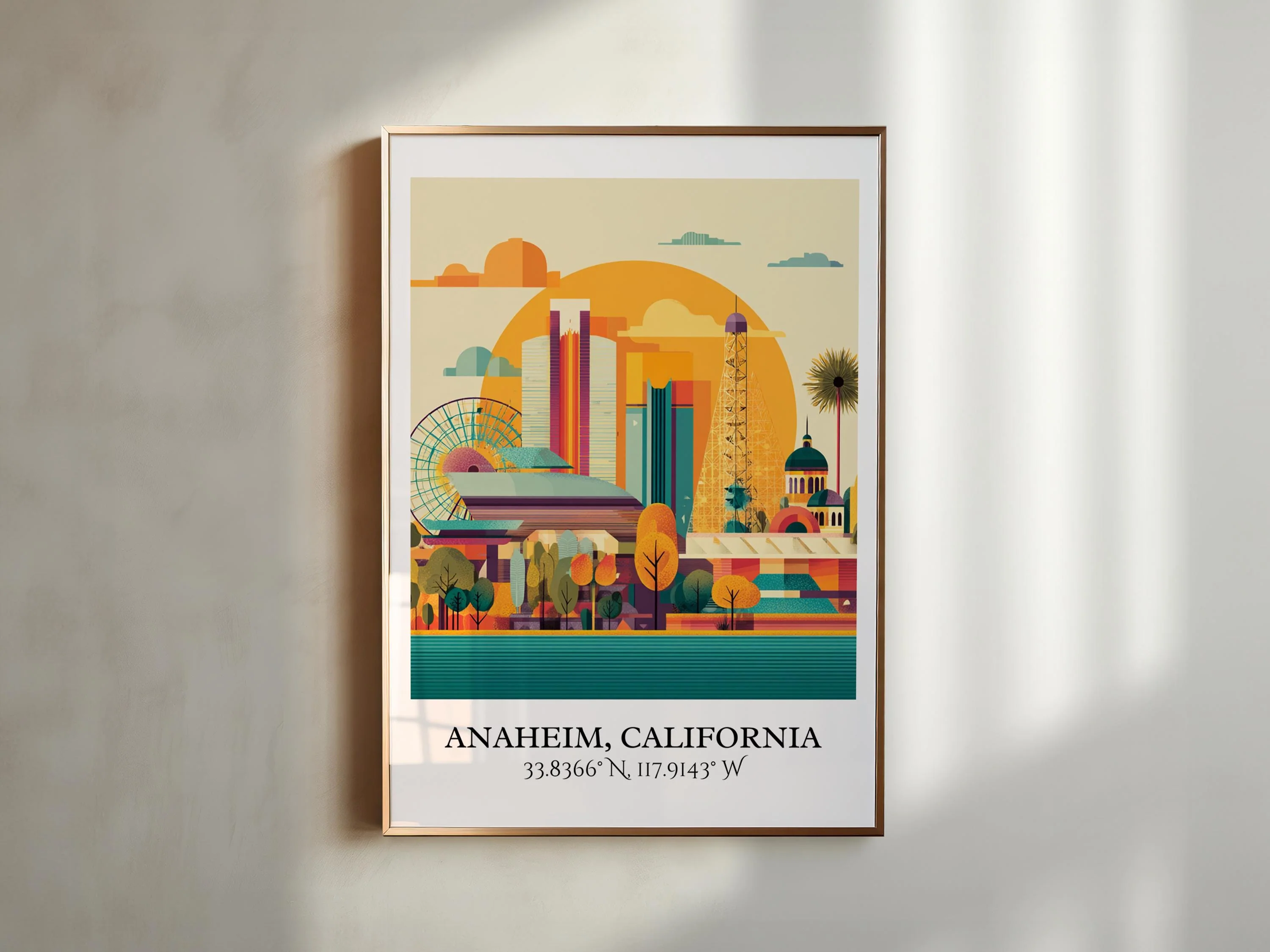 Anaheim, USA – Watercolor Art Print - Image 5