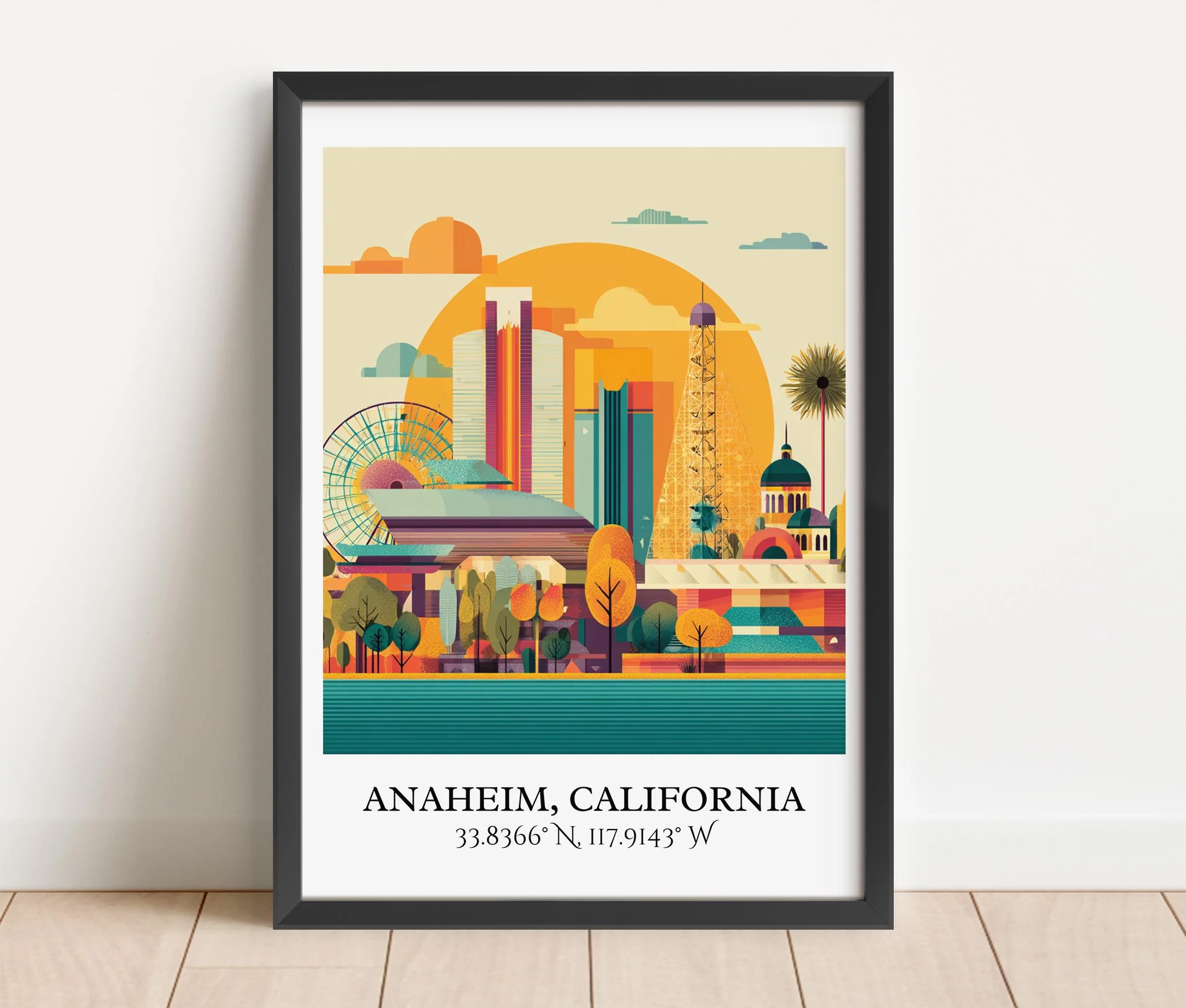 Anaheim, USA – Watercolor Art Print - Image 6