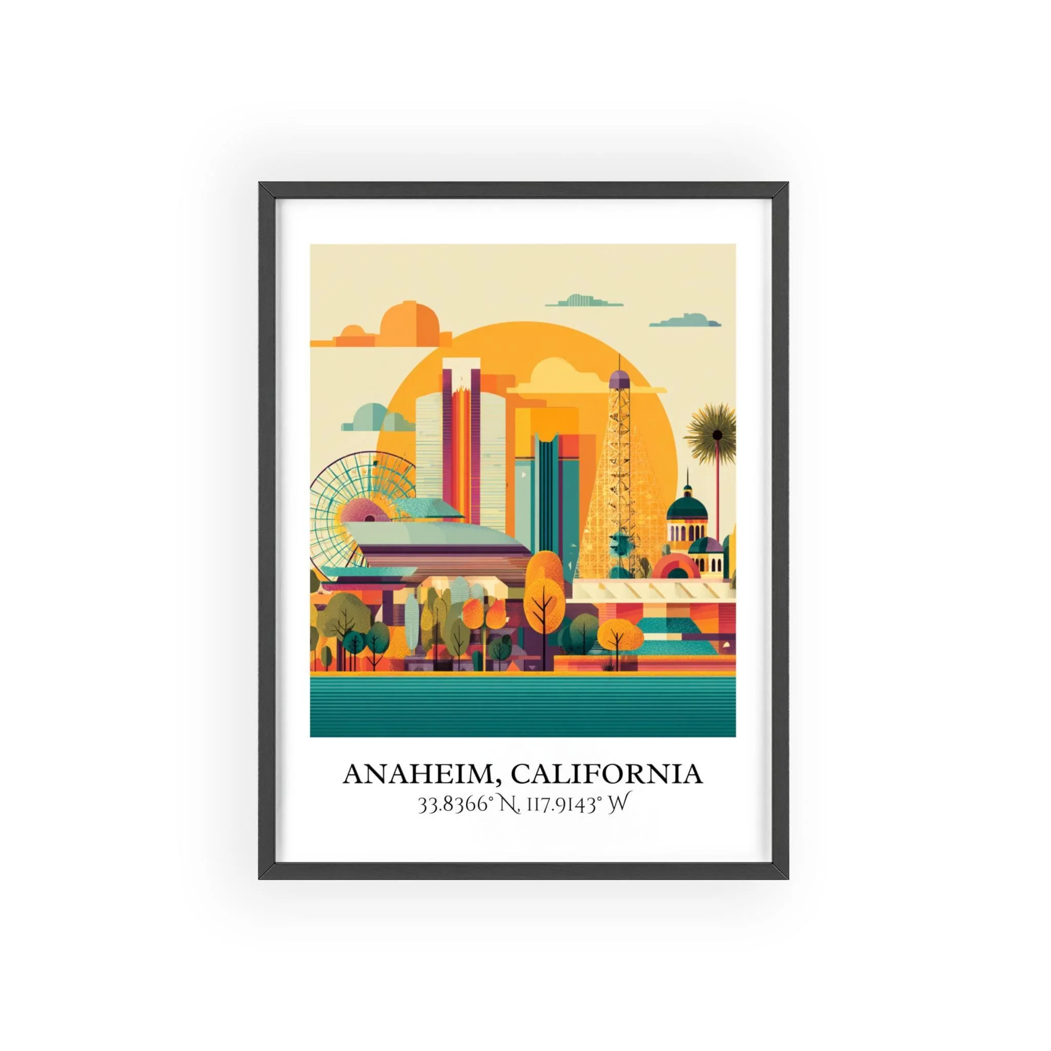 Anaheim, USA – Watercolor Art Print - Image 7