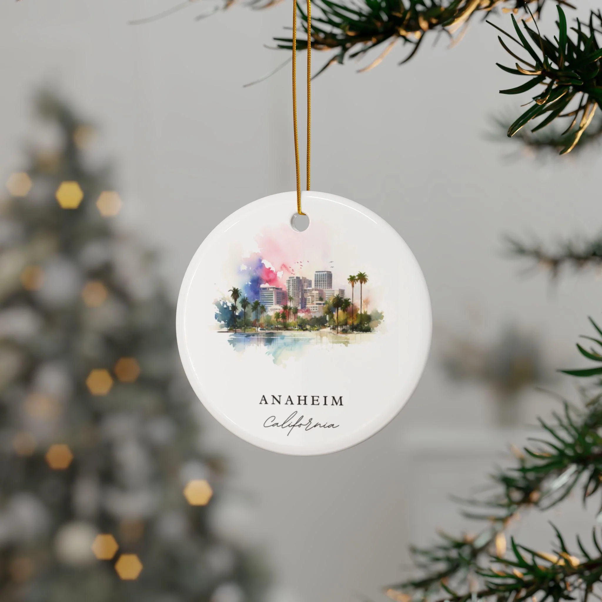 Anaheim CA Ornament: Unique Anaheim Souvenir, Anaheim Cali Decor, and Authentic Anaheim Christmas Gift - Image 2