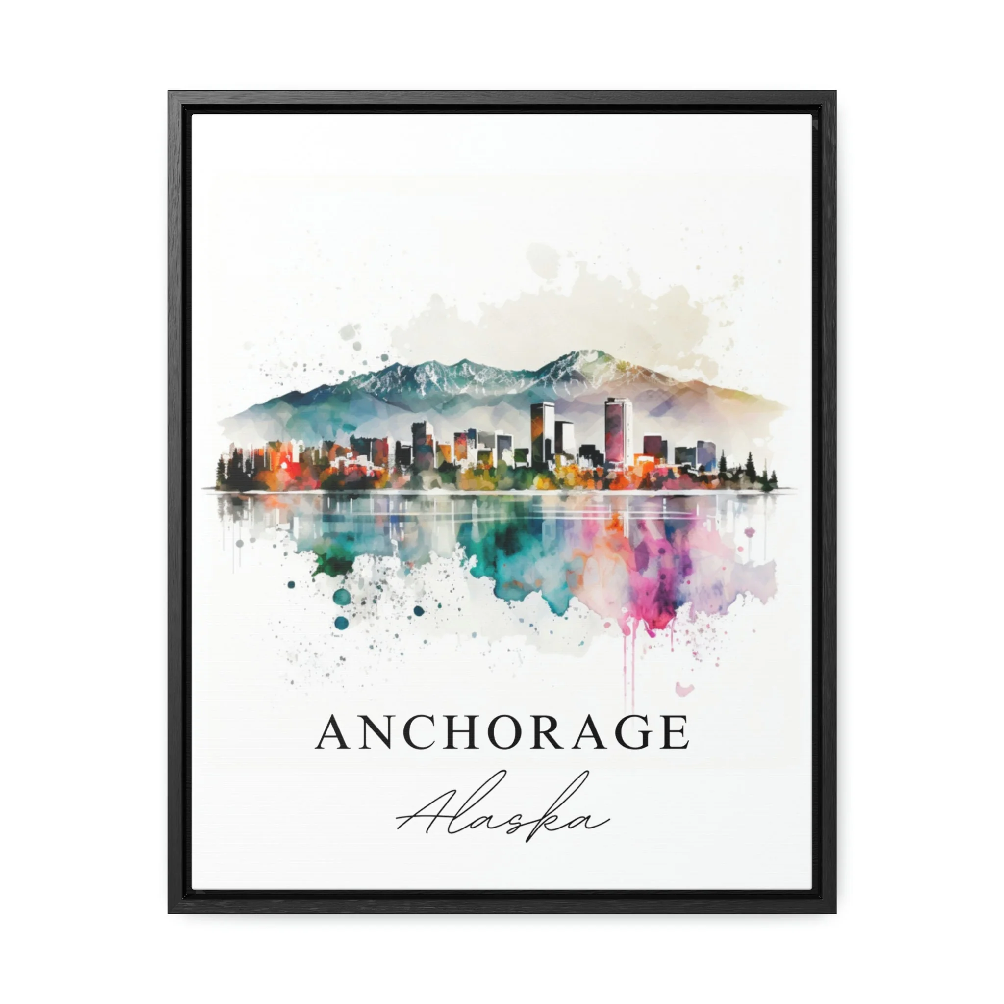 Anchorage, Alaska – Watercolor Art Print - Image 6