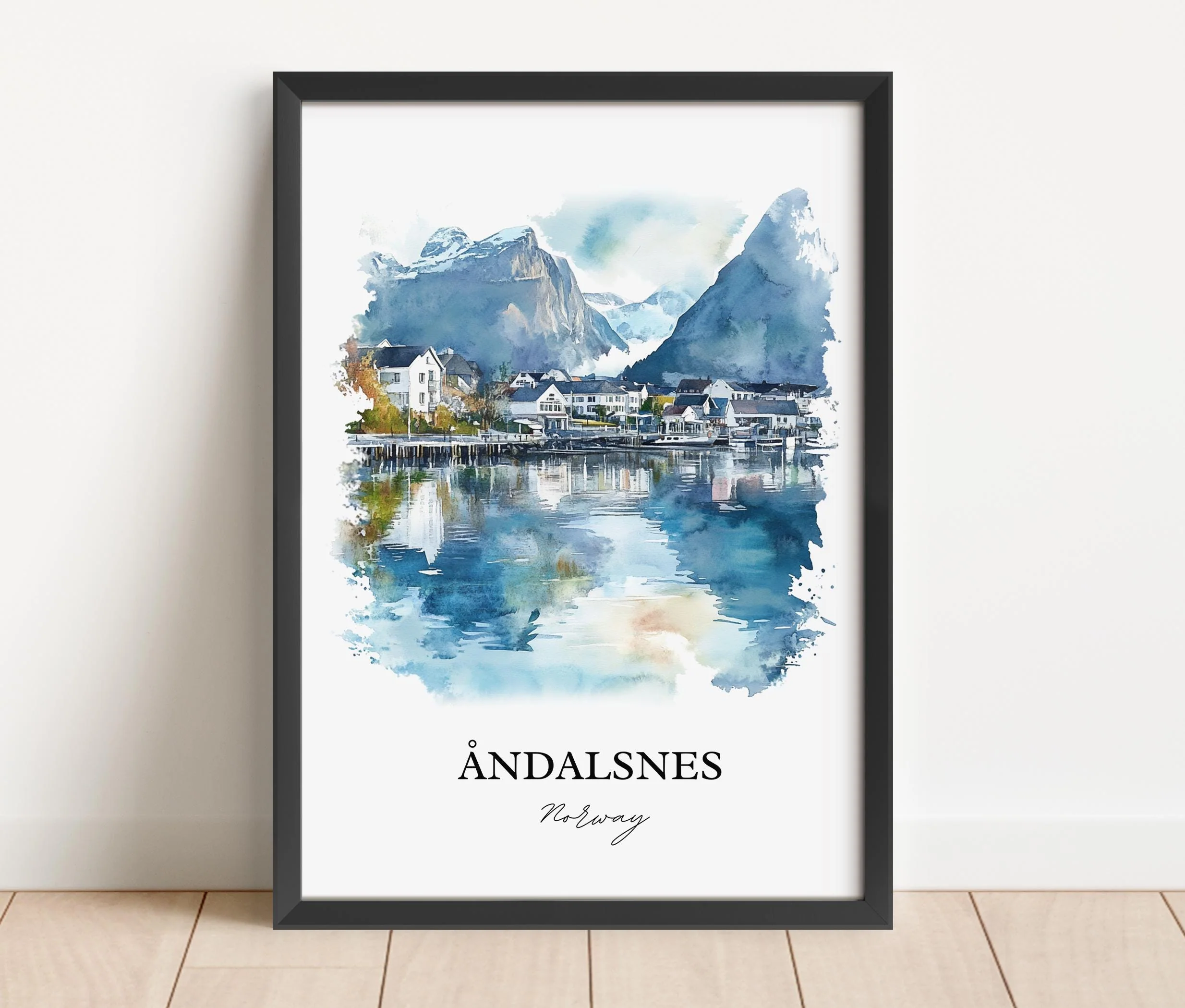 Andalsnes, Norway – Watercolor Art Print - Image 5