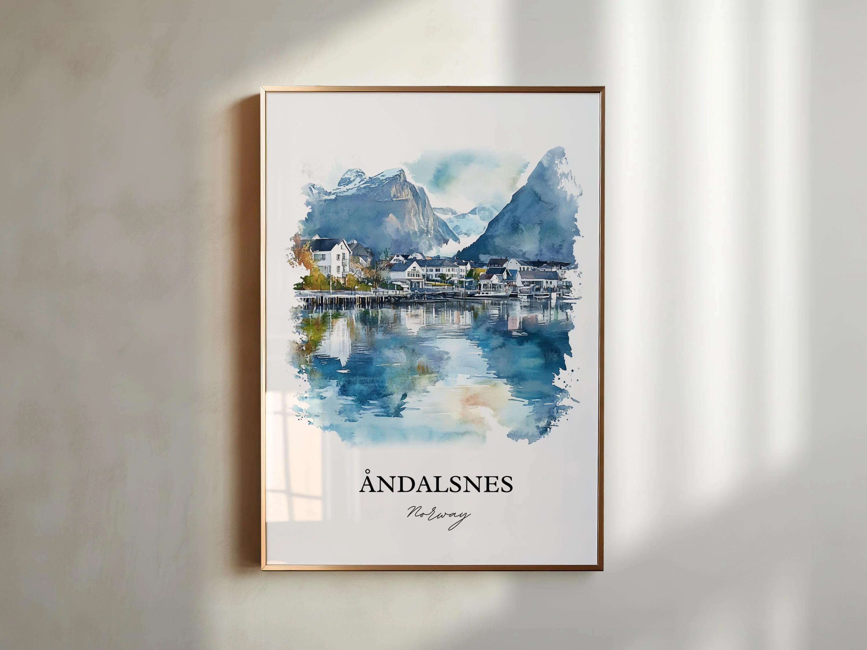 Andalsnes, Norway – Watercolor Art Print - Image 6
