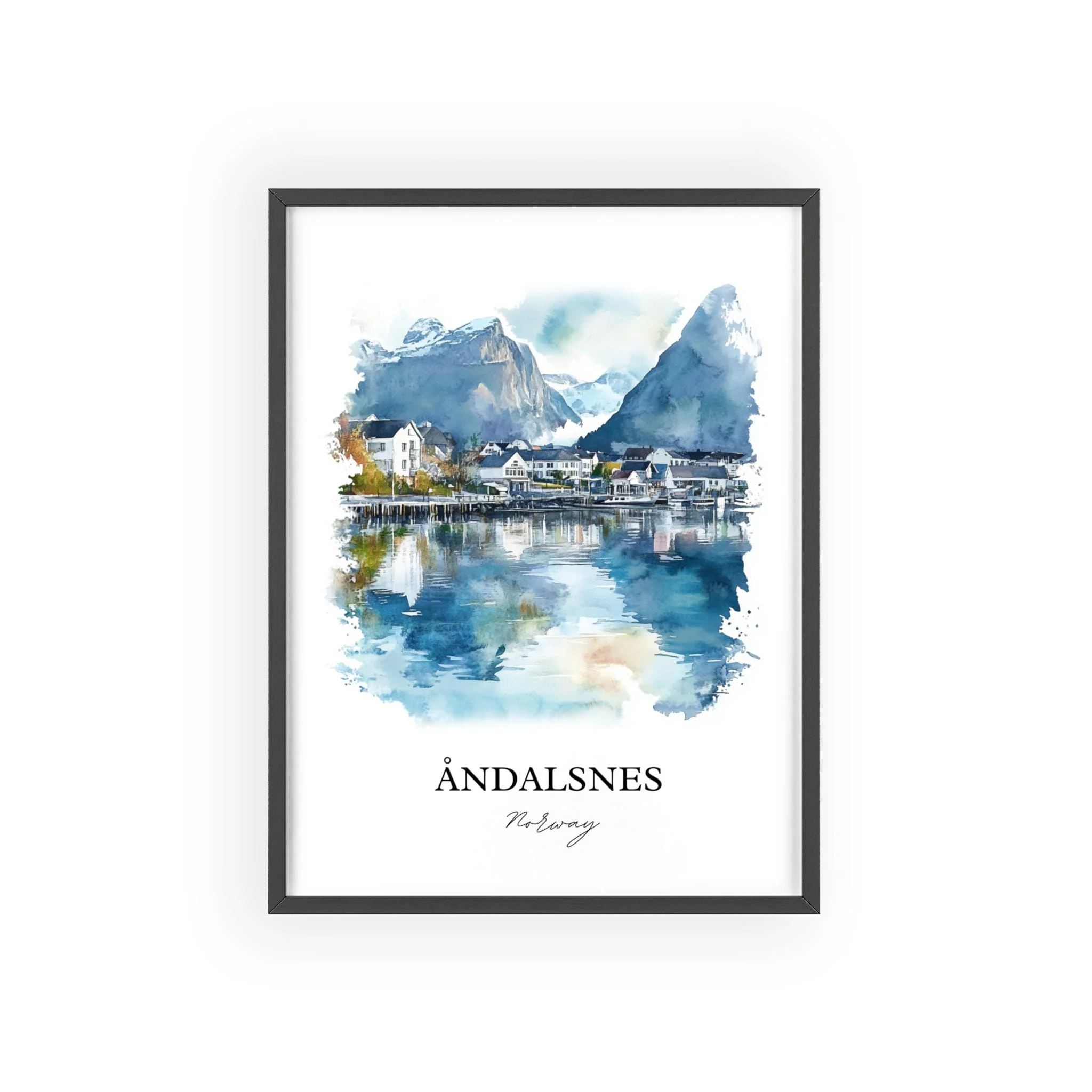 Andalsnes, Norway – Watercolor Art Print - Image 7