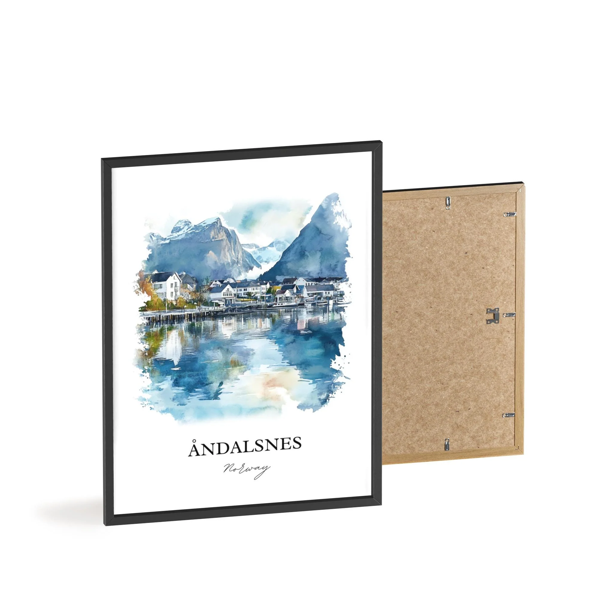 Andalsnes, Norway – Watercolor Art Print - Image 8