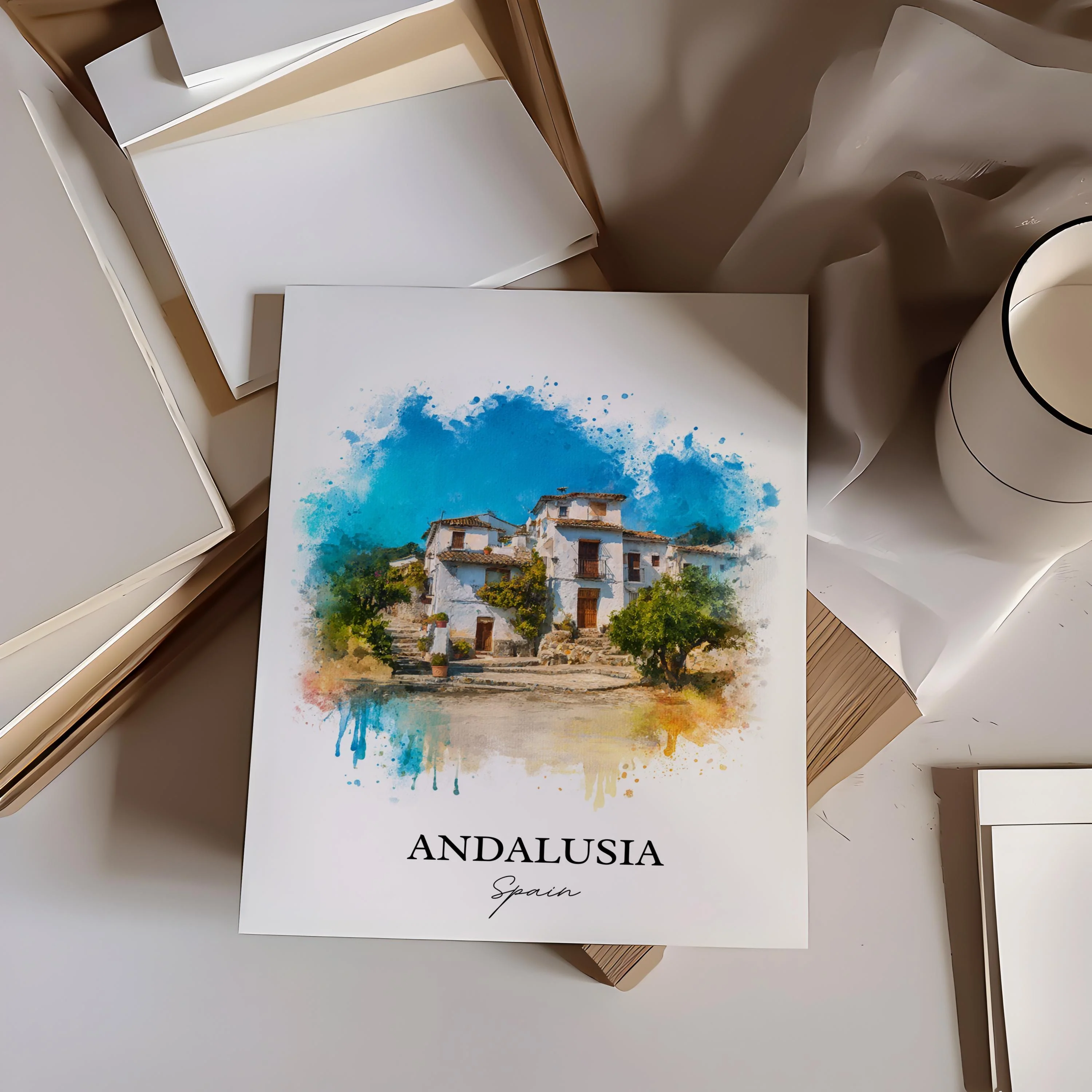 Andalusia, Spain – Watercolor Art Print - Image 4