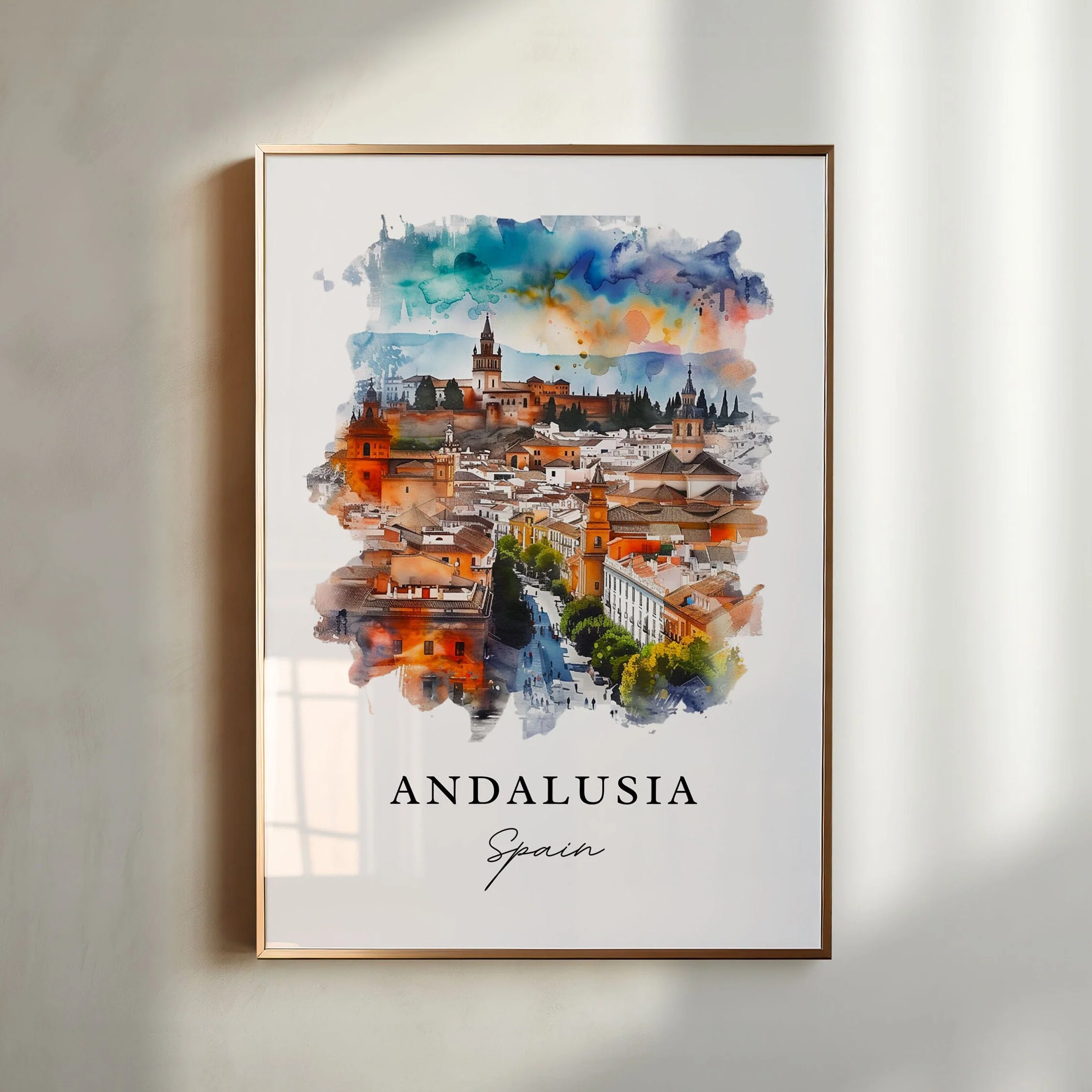 Andalusia, Spain – Watercolor Art Print