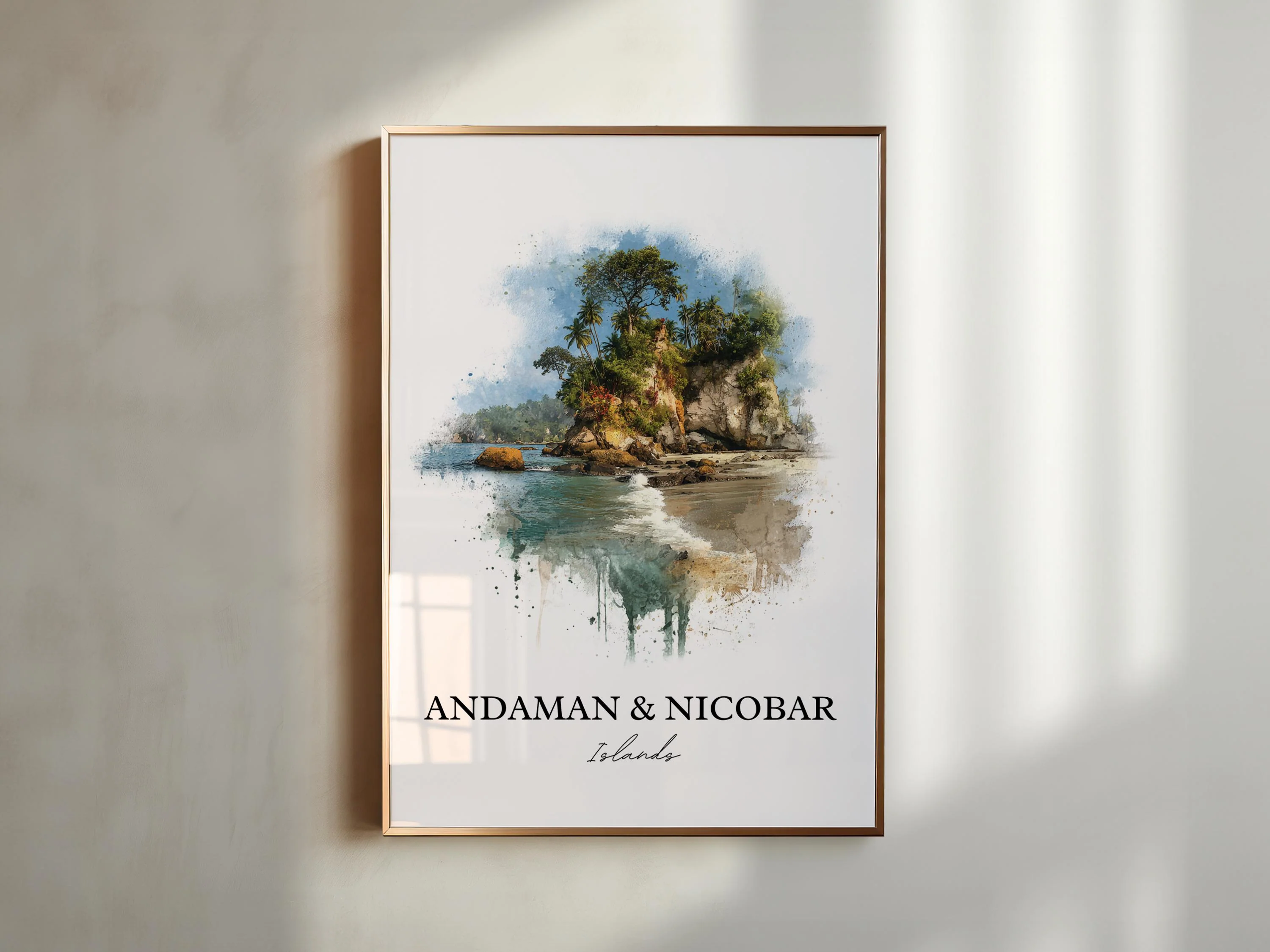 Andaman and Nicobar Islands, India – Watercolor Art Print - Image 3