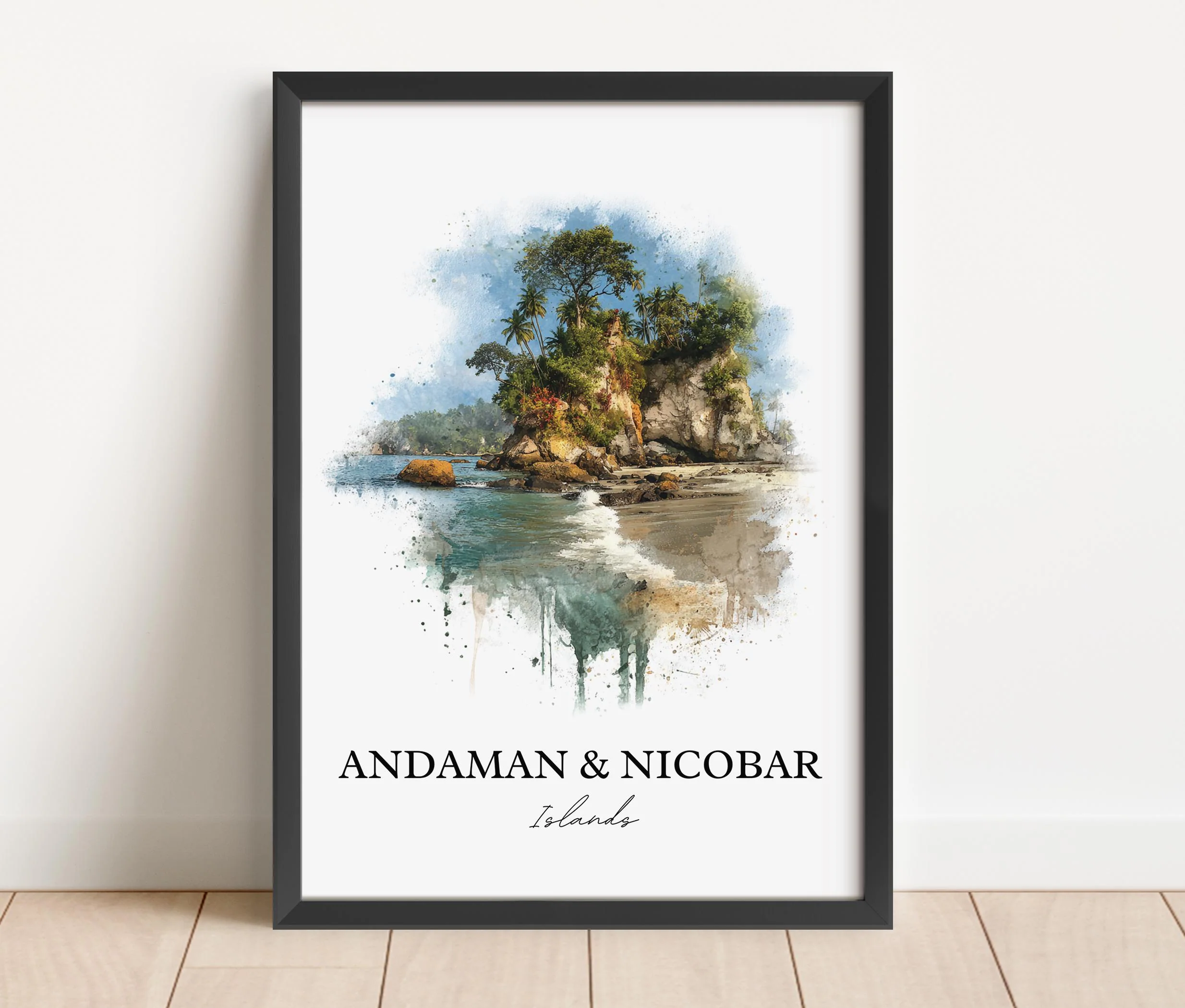 Andaman and Nicobar Islands, India – Watercolor Art Print - Image 4