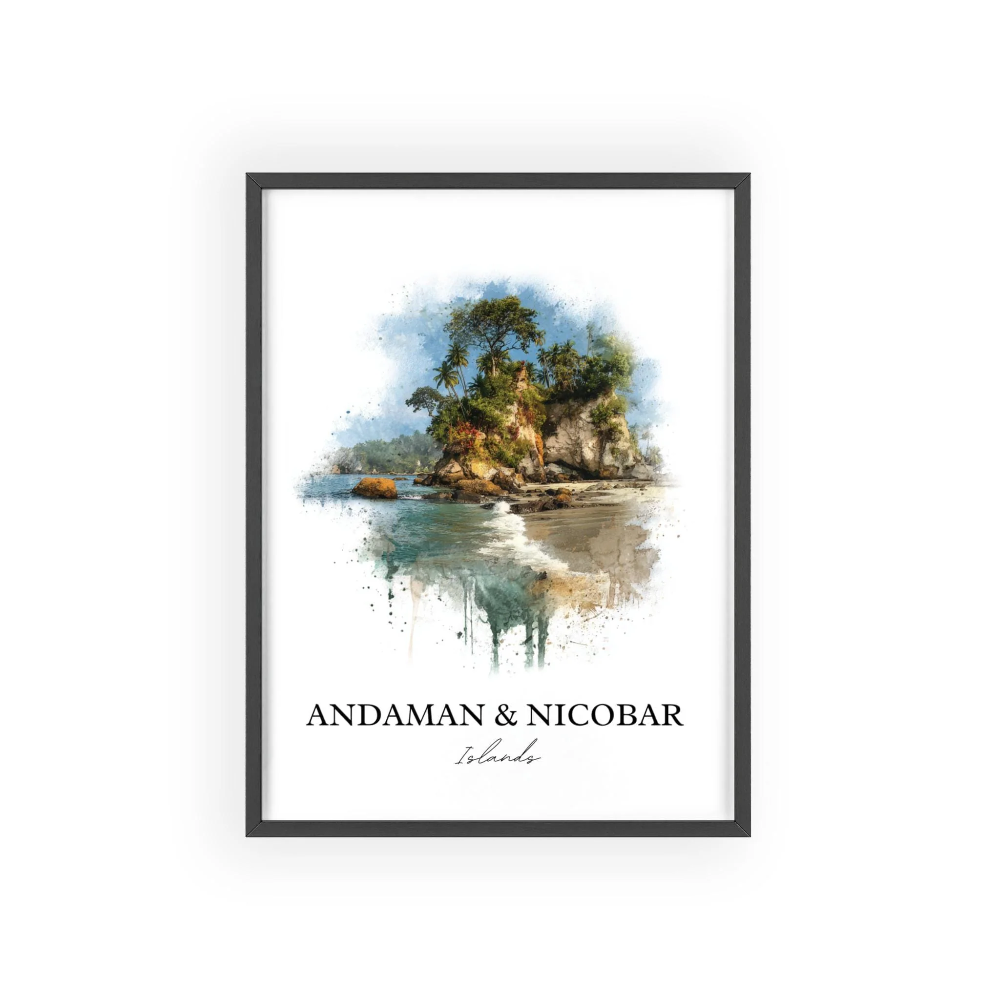 Andaman and Nicobar Islands, India – Watercolor Art Print - Image 7