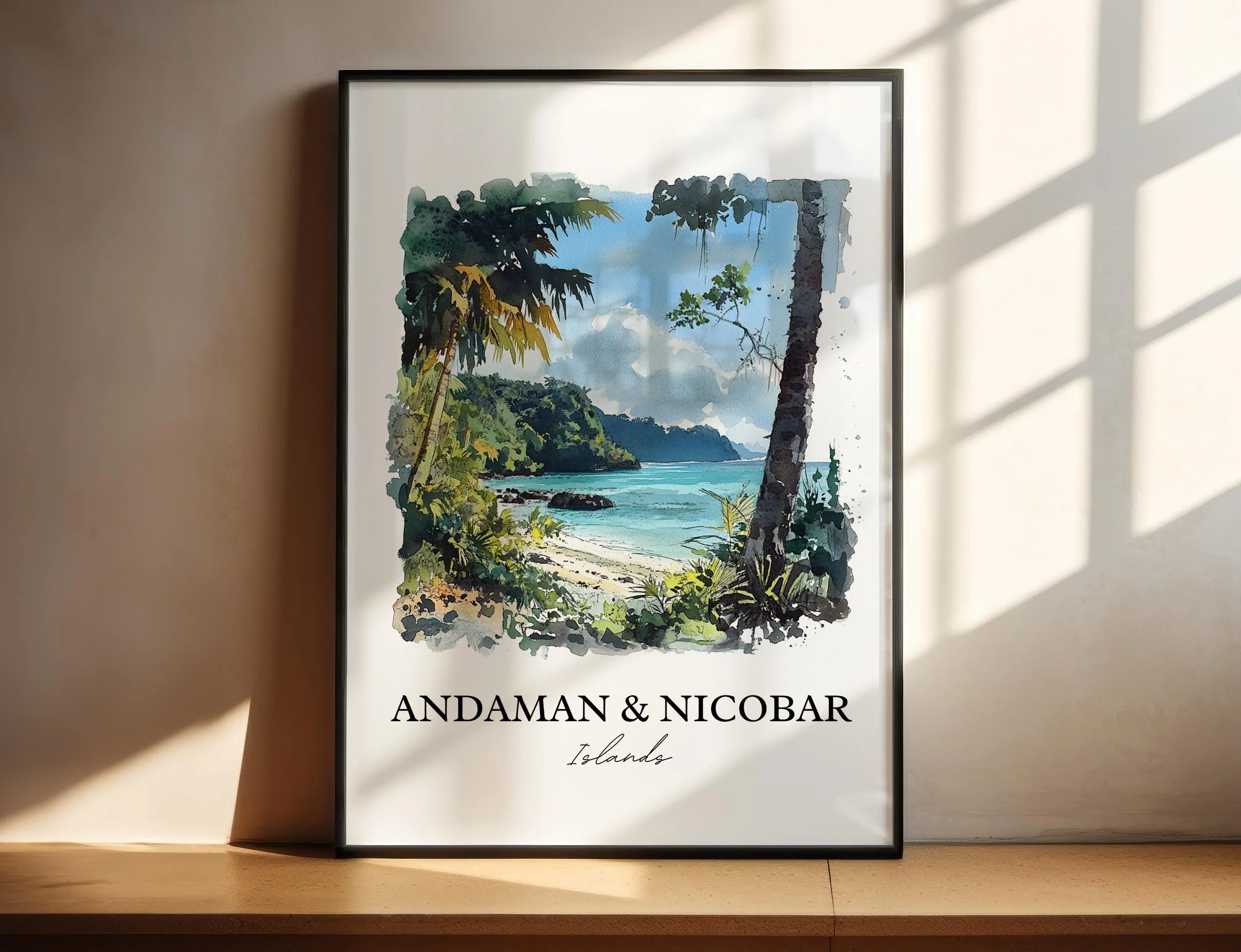 Andaman and Nicobar, India – Watercolor Art Print