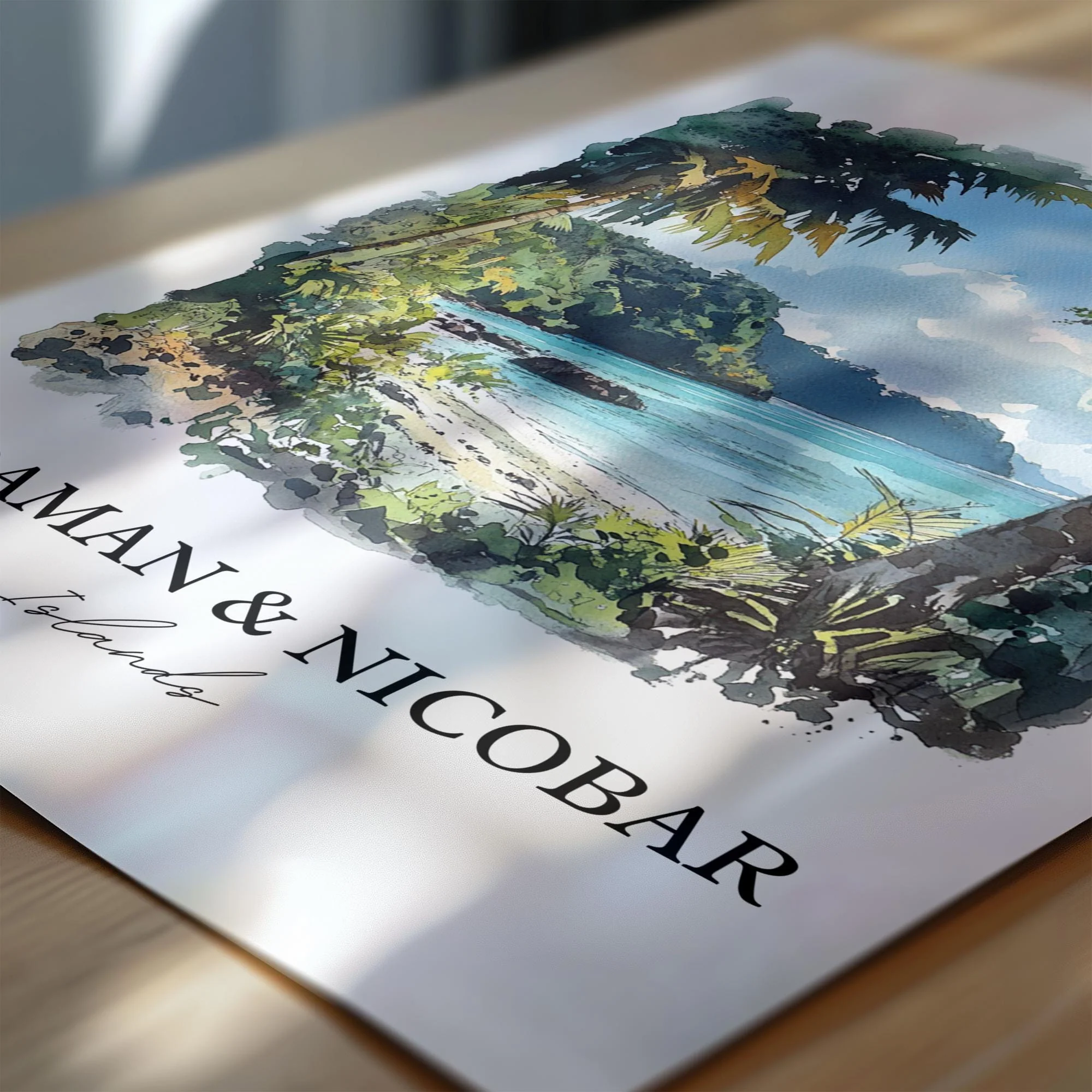 Andaman and Nicobar, India – Watercolor Art Print - Image 2