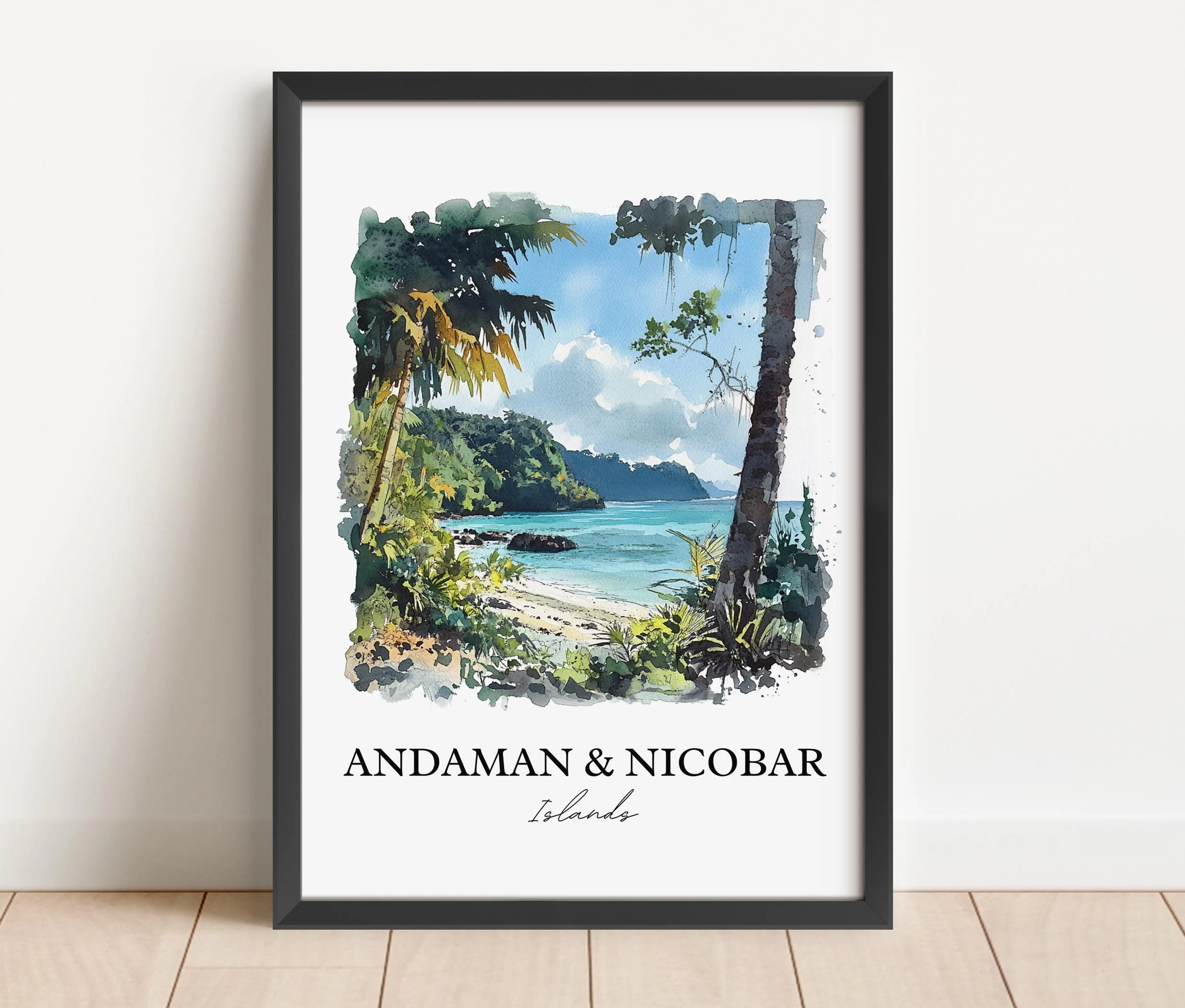 Andaman and Nicobar, India – Watercolor Art Print - Image 3