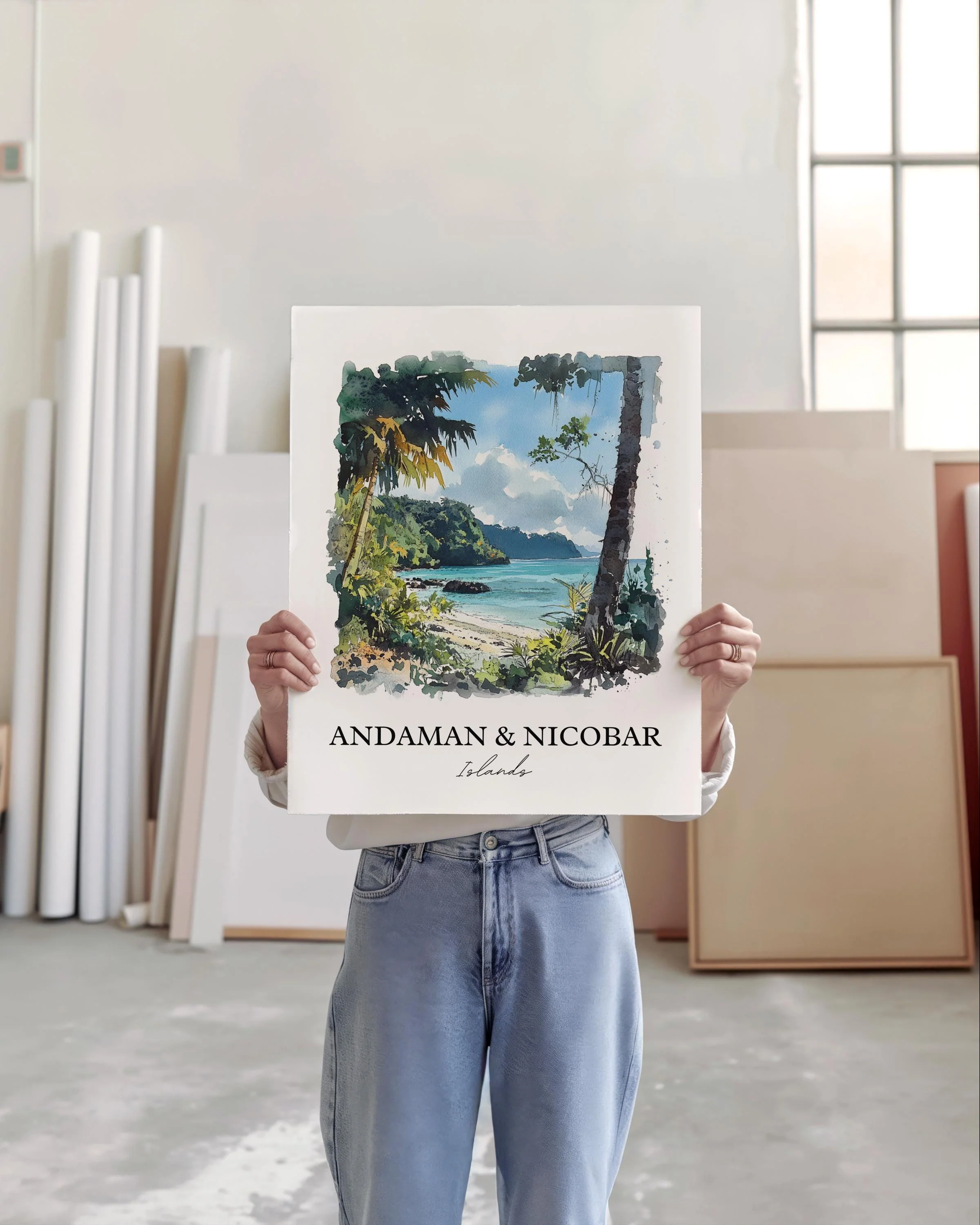 Andaman and Nicobar, India – Watercolor Art Print - Image 4