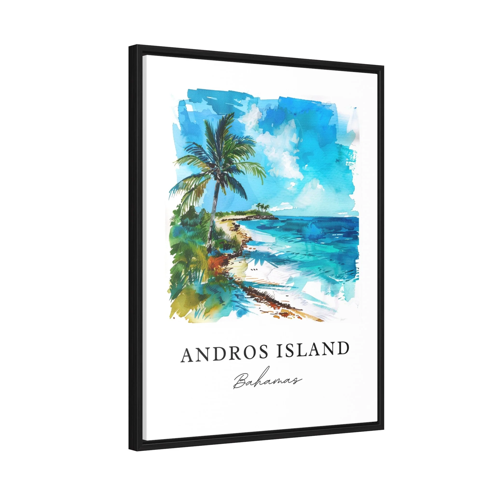 Andros Island, Bahamas – Watercolor Art Print - Image 7