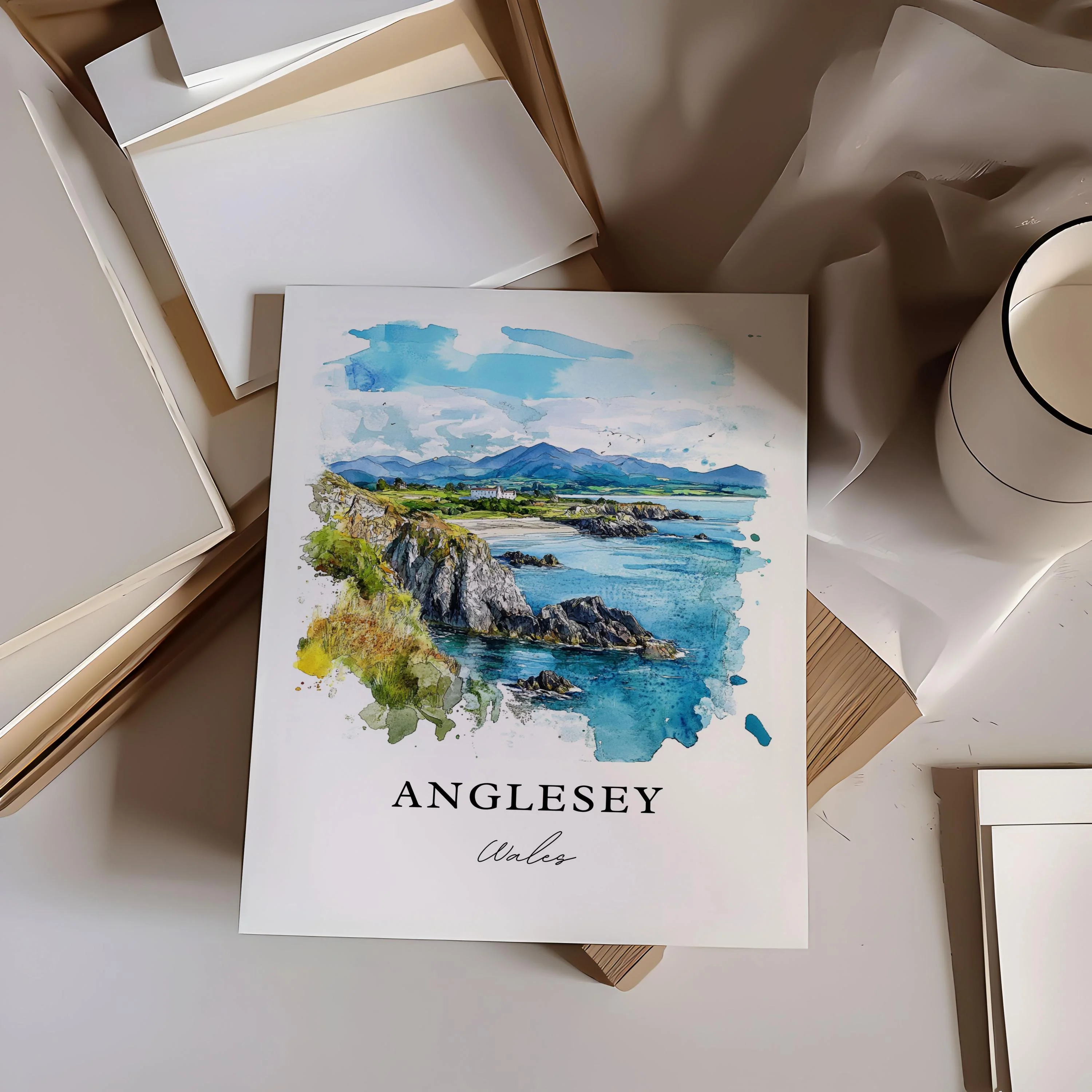 Isle of Anglesey, UK – Watercolor Art Print - Image 5