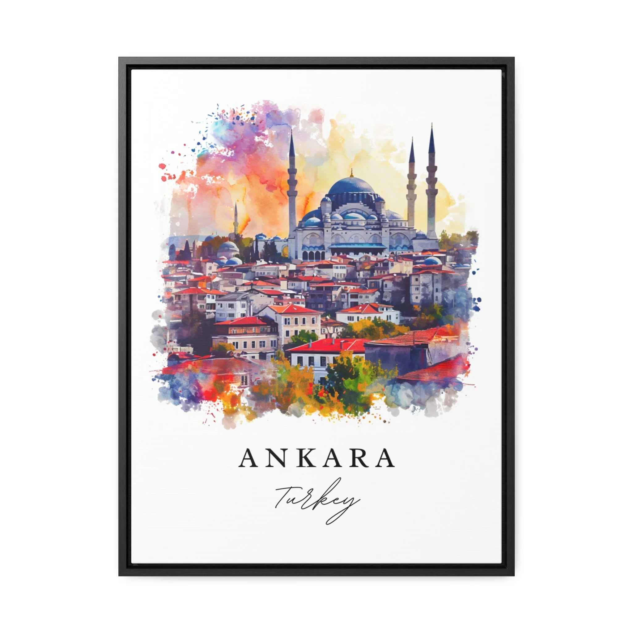 Ankara, Turkey – Watercolor Art Print - Image 6