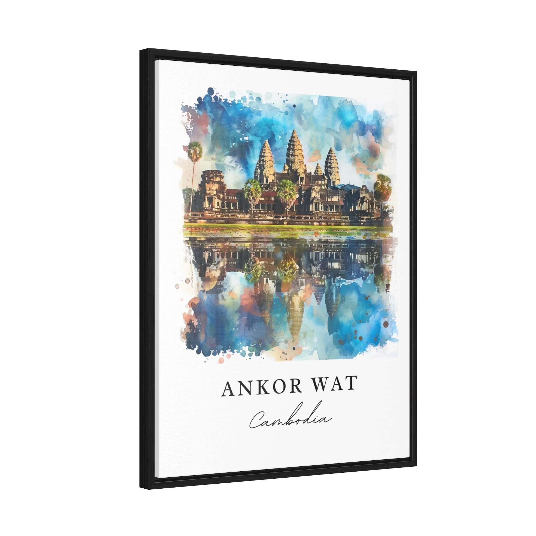 Angkor Wat, Cambodia – Watercolor Art Print - Image 4