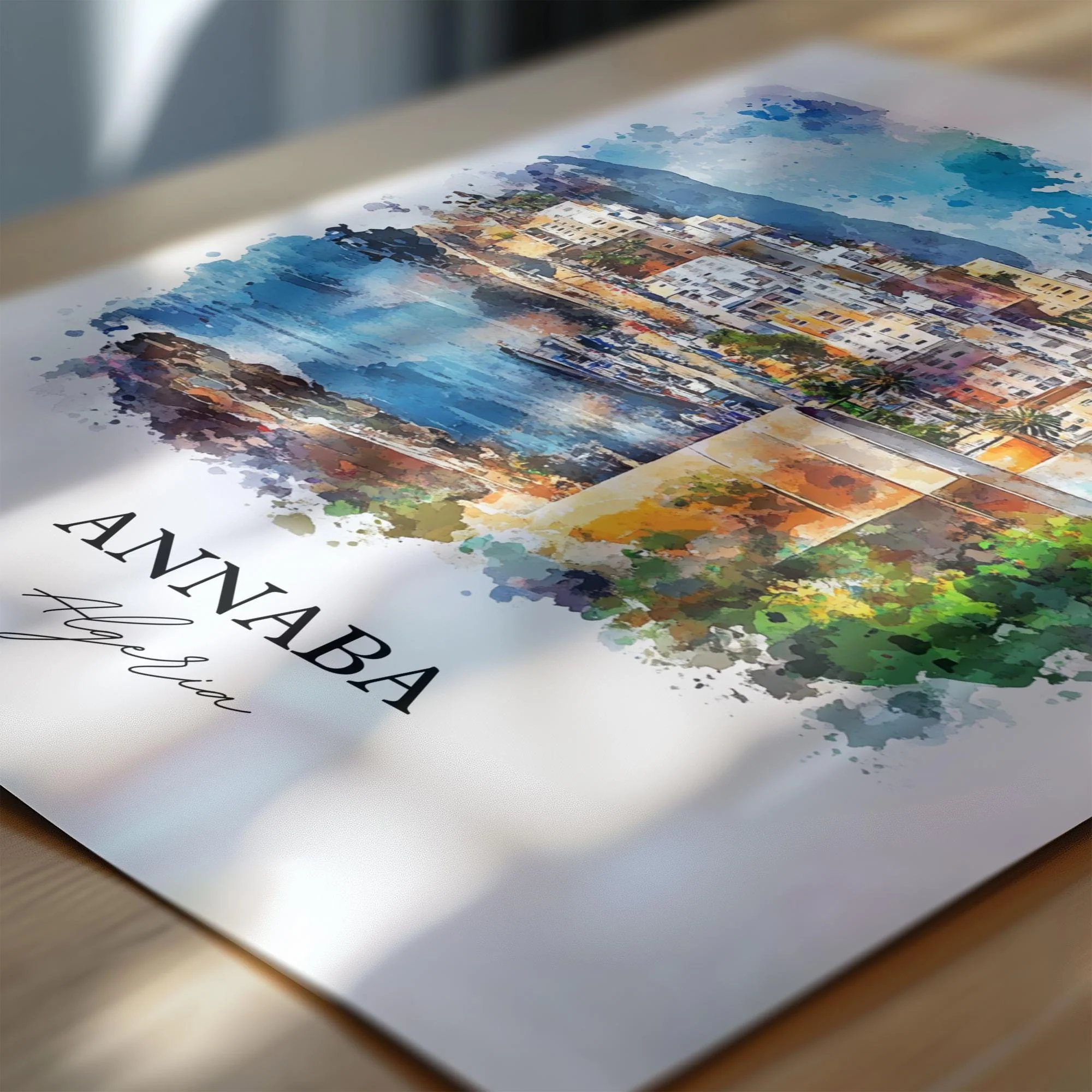 Annaba, Algeria – Watercolor Art Print - Image 2