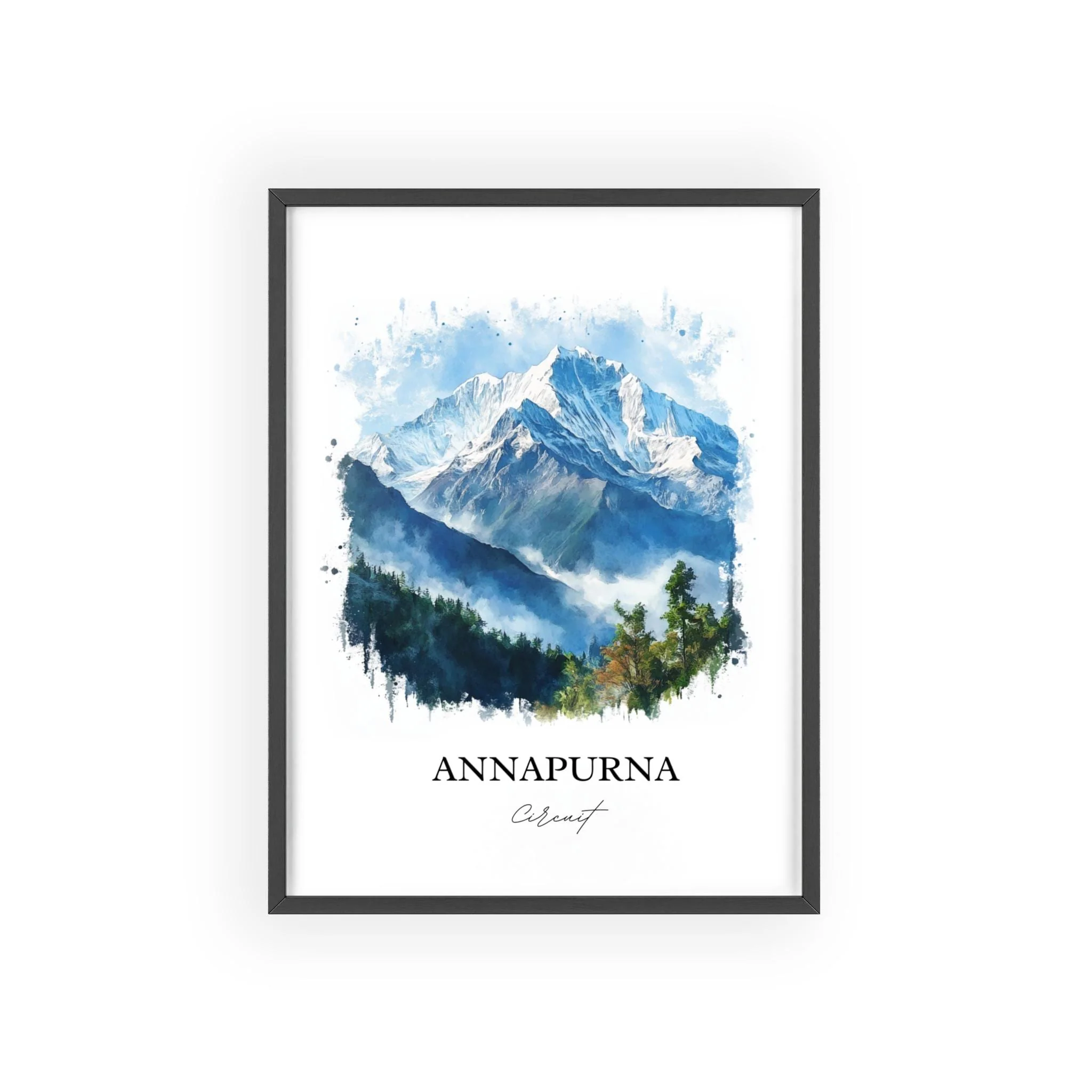 Annapurna Circuit, Nepal – Watercolor Art Print - Image 7
