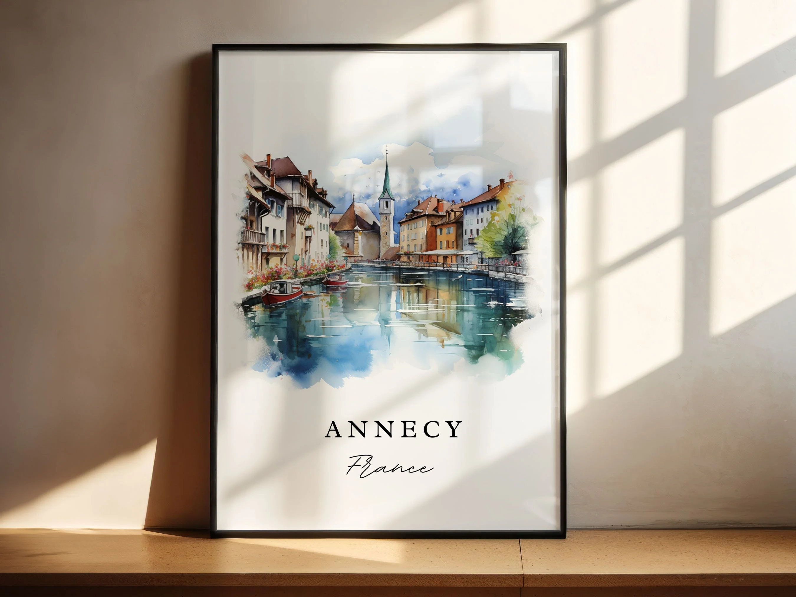 Annecy, France – Watercolor Art Print - Image 4