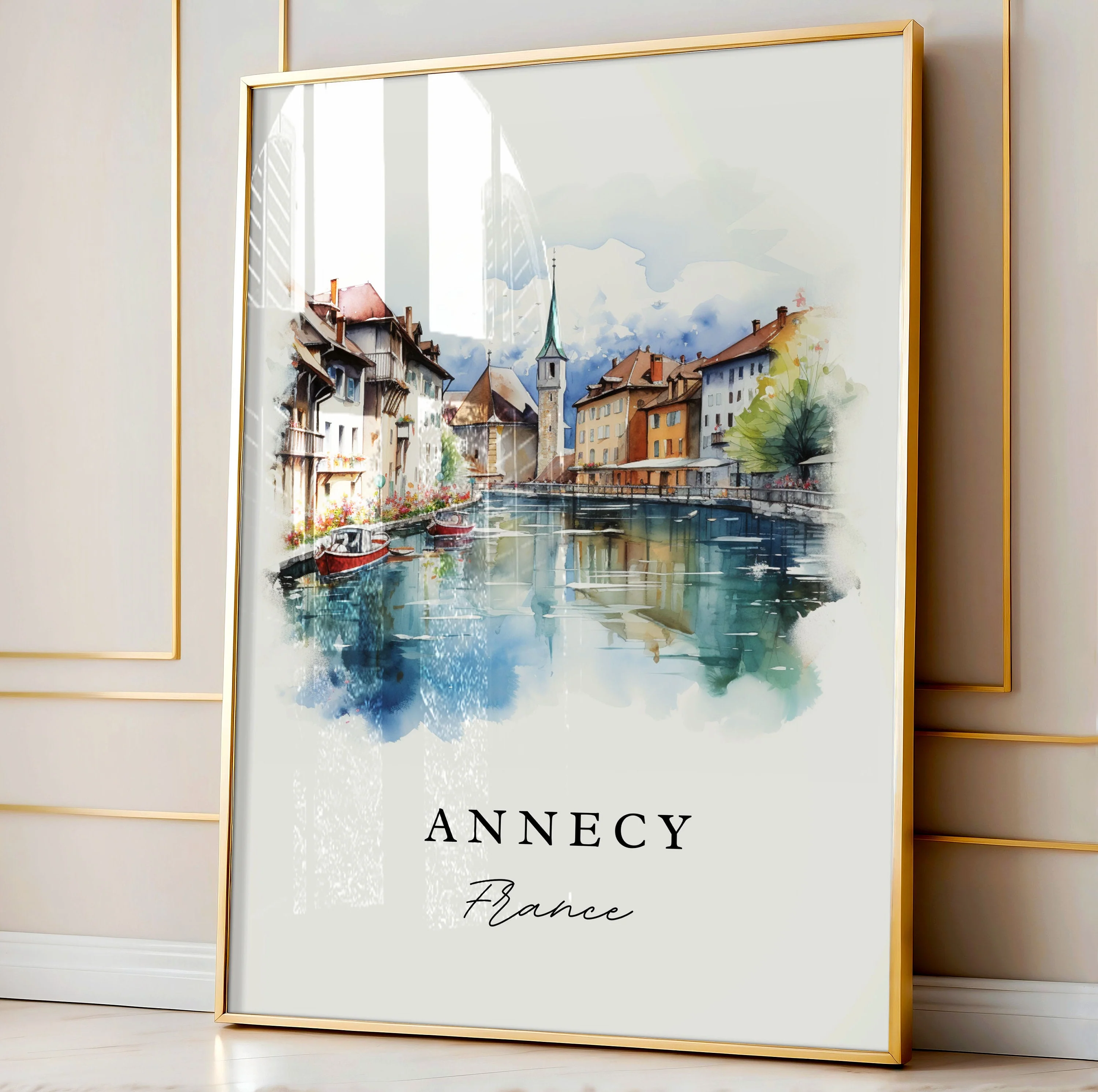 Annecy, France – Watercolor Art Print - Image 5