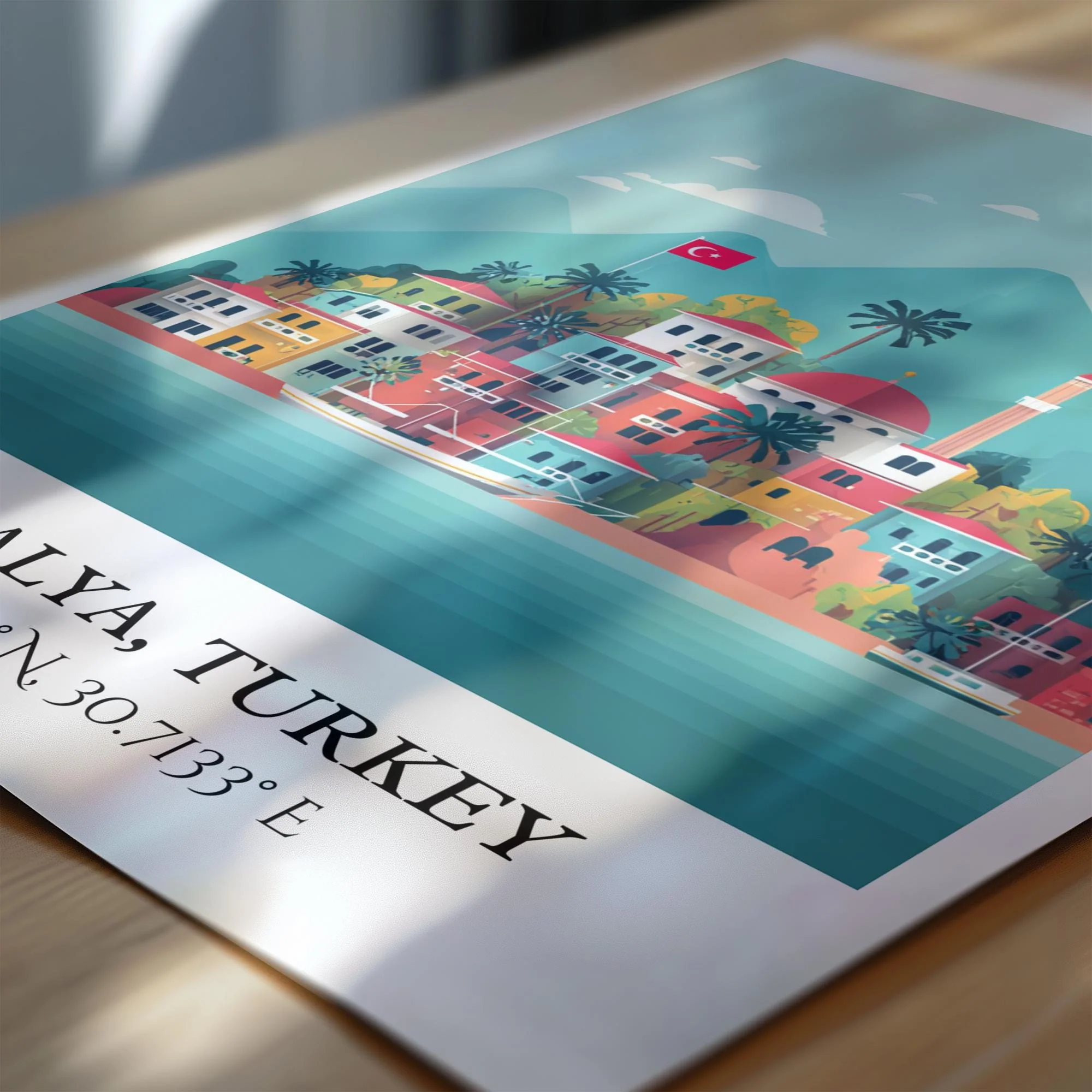 Antalya, Turkey – Watercolor Art Print - Image 2