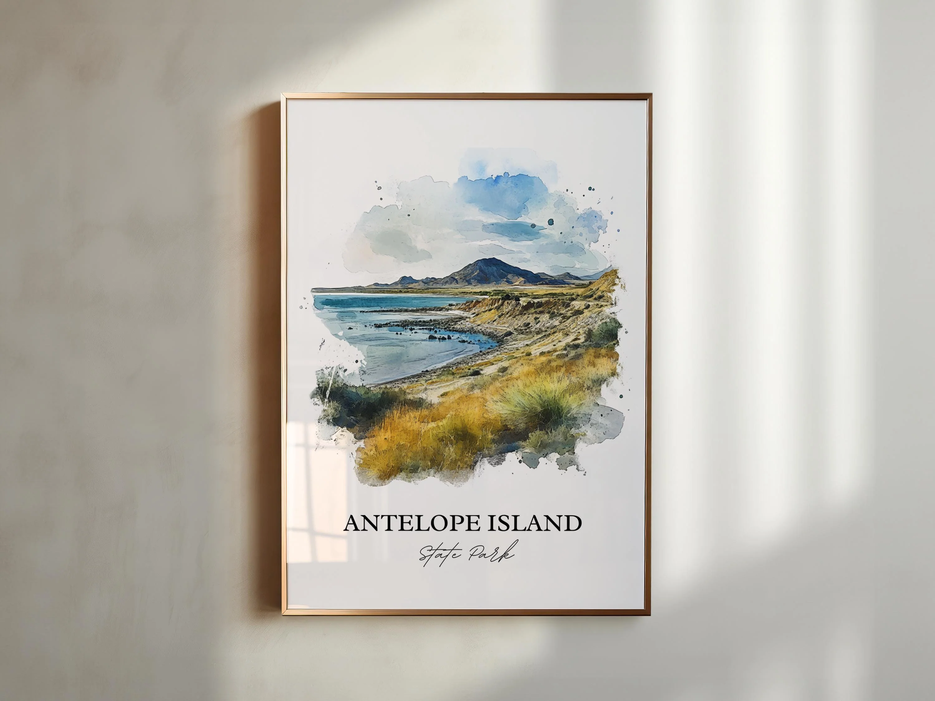 Antelope Island, USA – Watercolor Art Print - Image 5