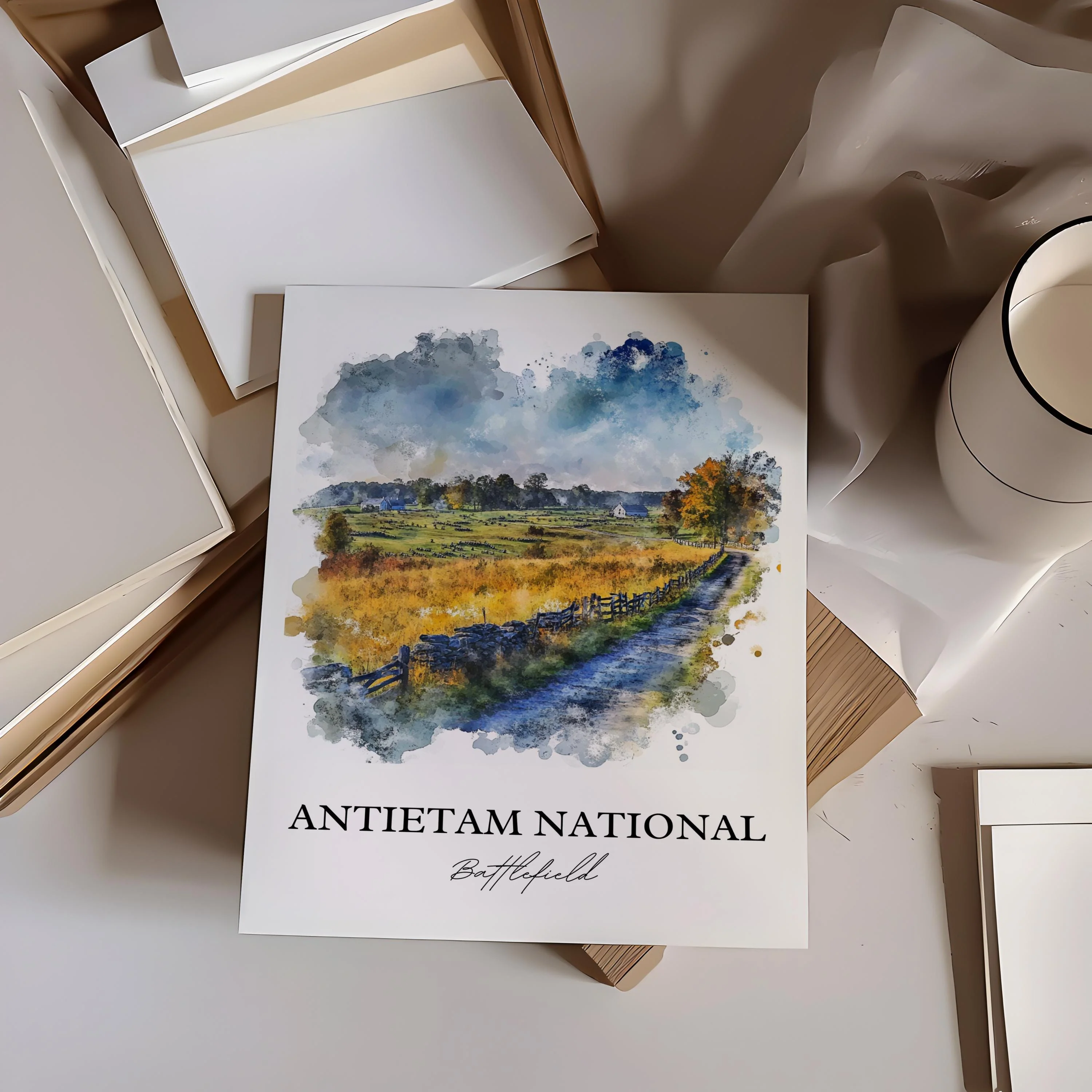 Antietam National Battlefield, Maryland – Watercolor Art Print - Image 5