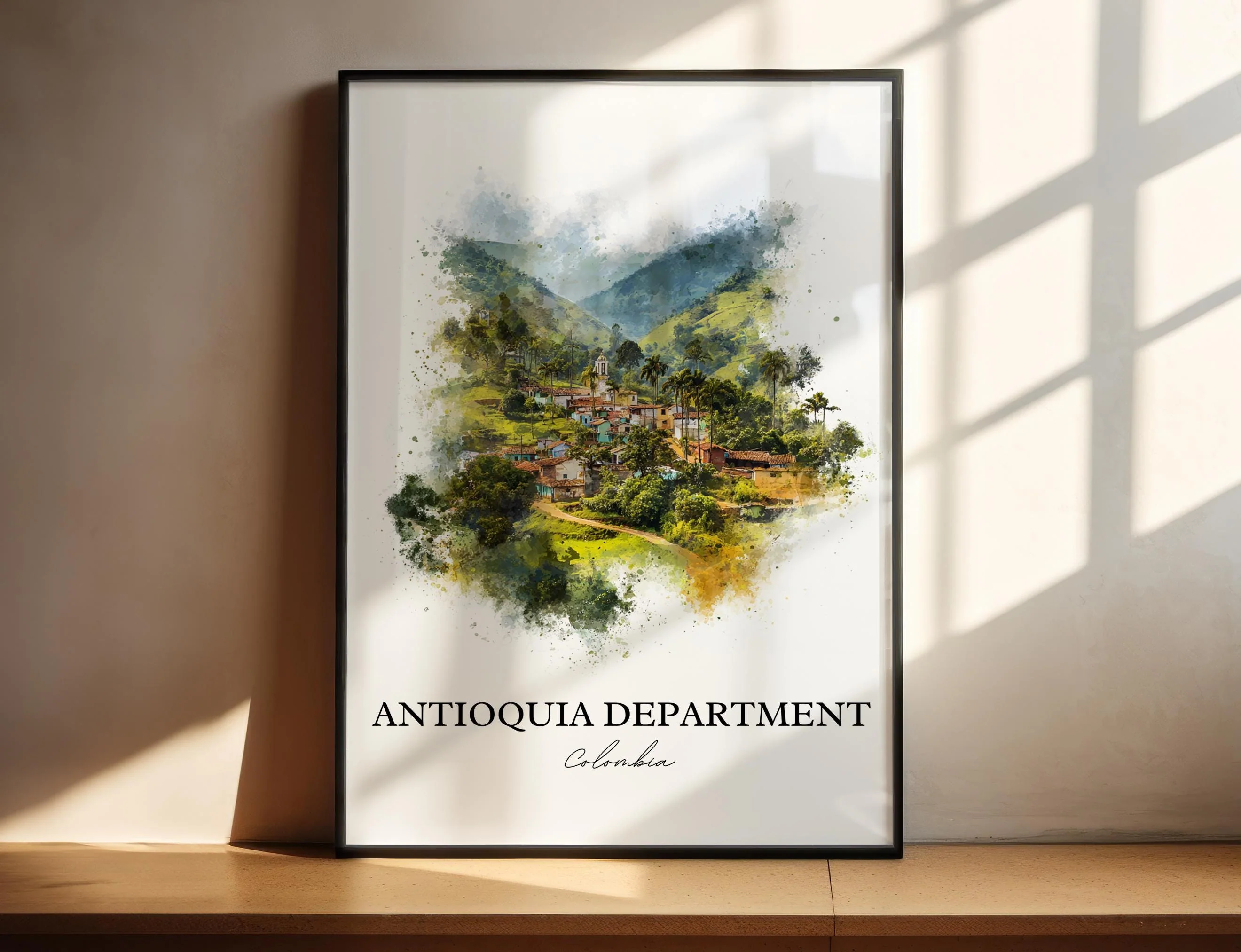 Antioquia, Colombia – Watercolor Art Print