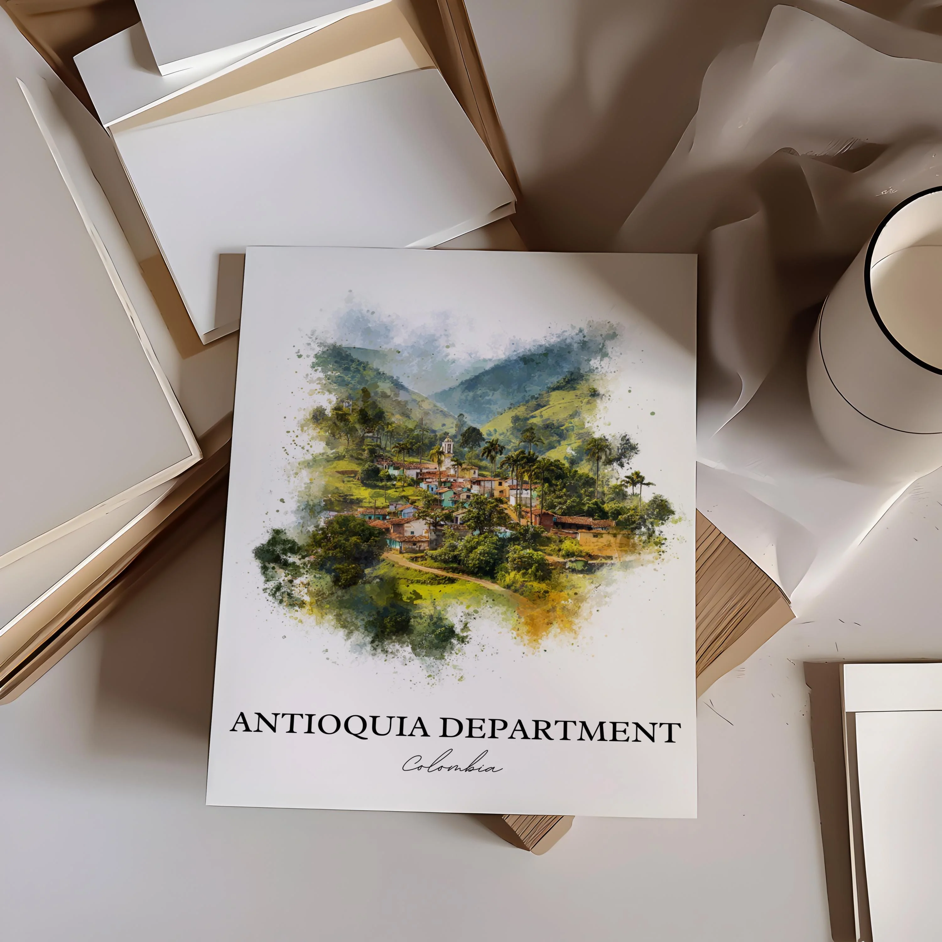 Antioquia, Colombia – Watercolor Art Print - Image 4