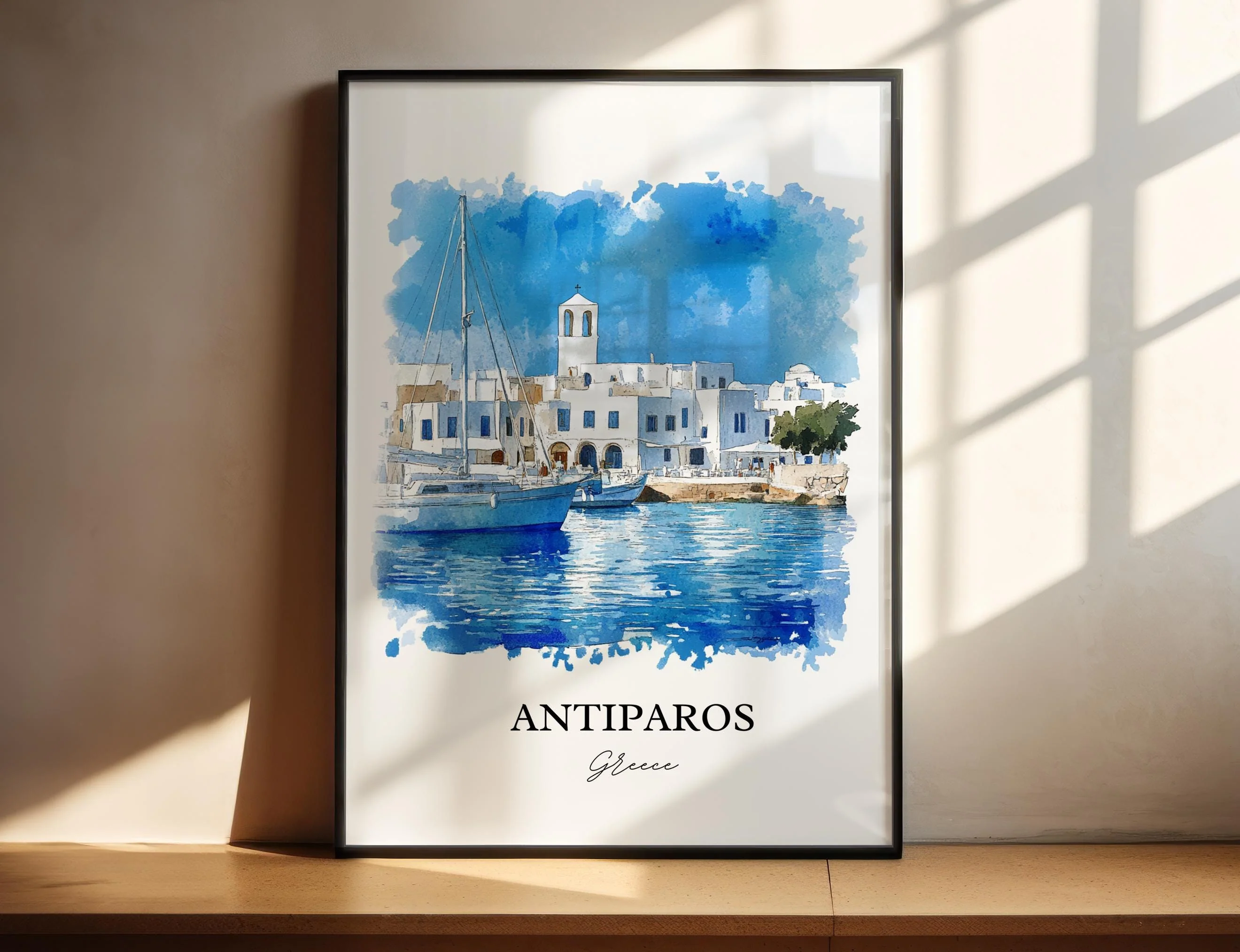 Antiparos, Greece – Watercolor Art Print